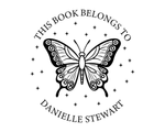 Load image into Gallery viewer, Butterfly Custom Name Book Stamp - ABC-16