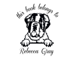 Load image into Gallery viewer, Dog Custom Name Book Stamp - JL-DOG35-StBernard