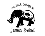 Load image into Gallery viewer, Elephants Custom Name Book Stamp - JL-Elephants14