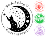 Load image into Gallery viewer, Custom Library Book Embosser - Cat & Moon