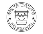 Load image into Gallery viewer, Coffee Custom Name Book Stamp - TLHEARTCOF