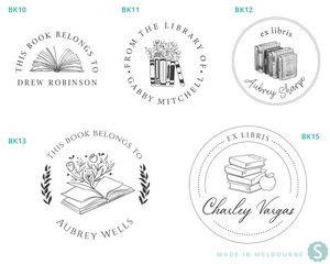 Custom Library Book Embosser - Book Lover Collection