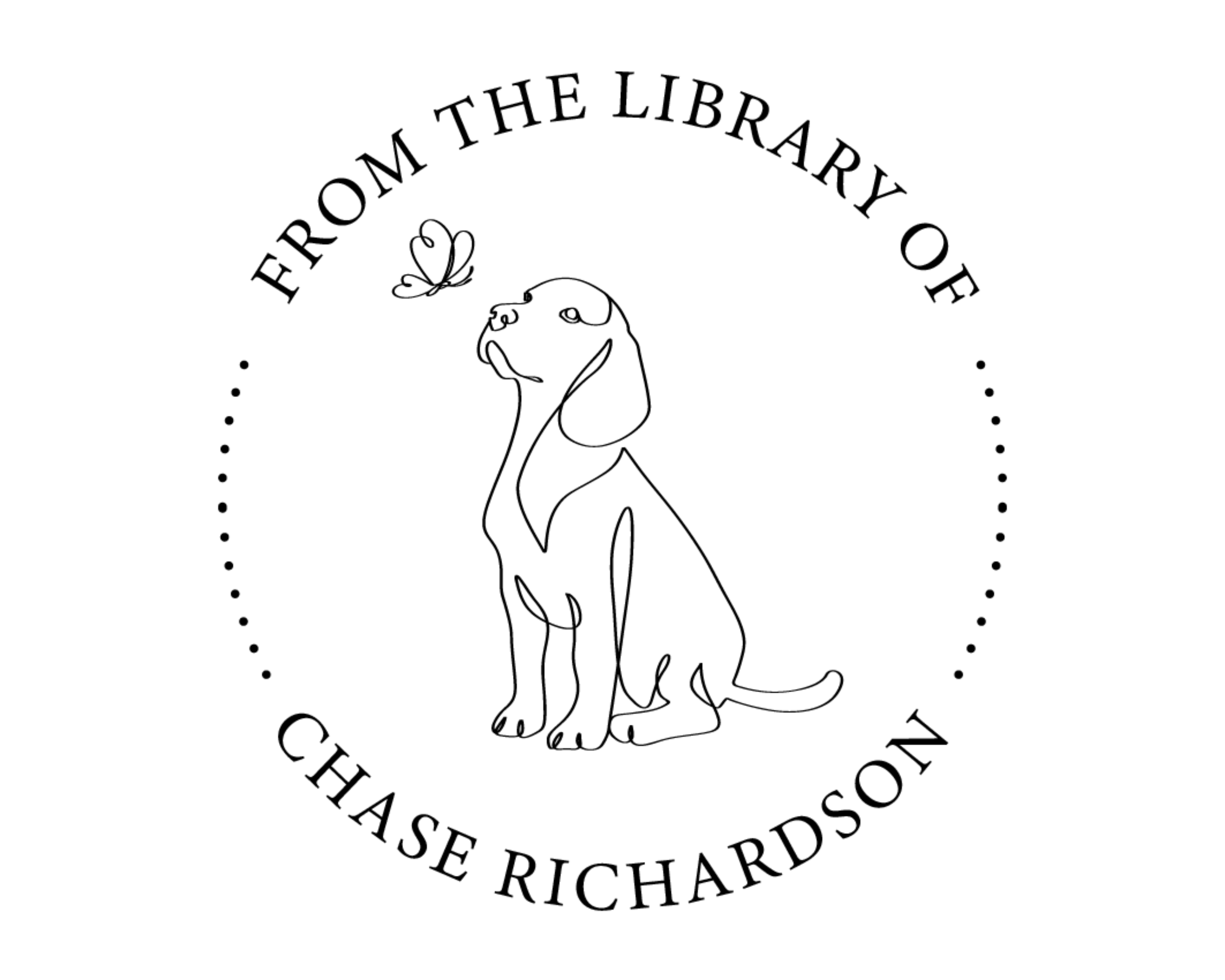 Dog Custom Name Book Stamp - ABC-22