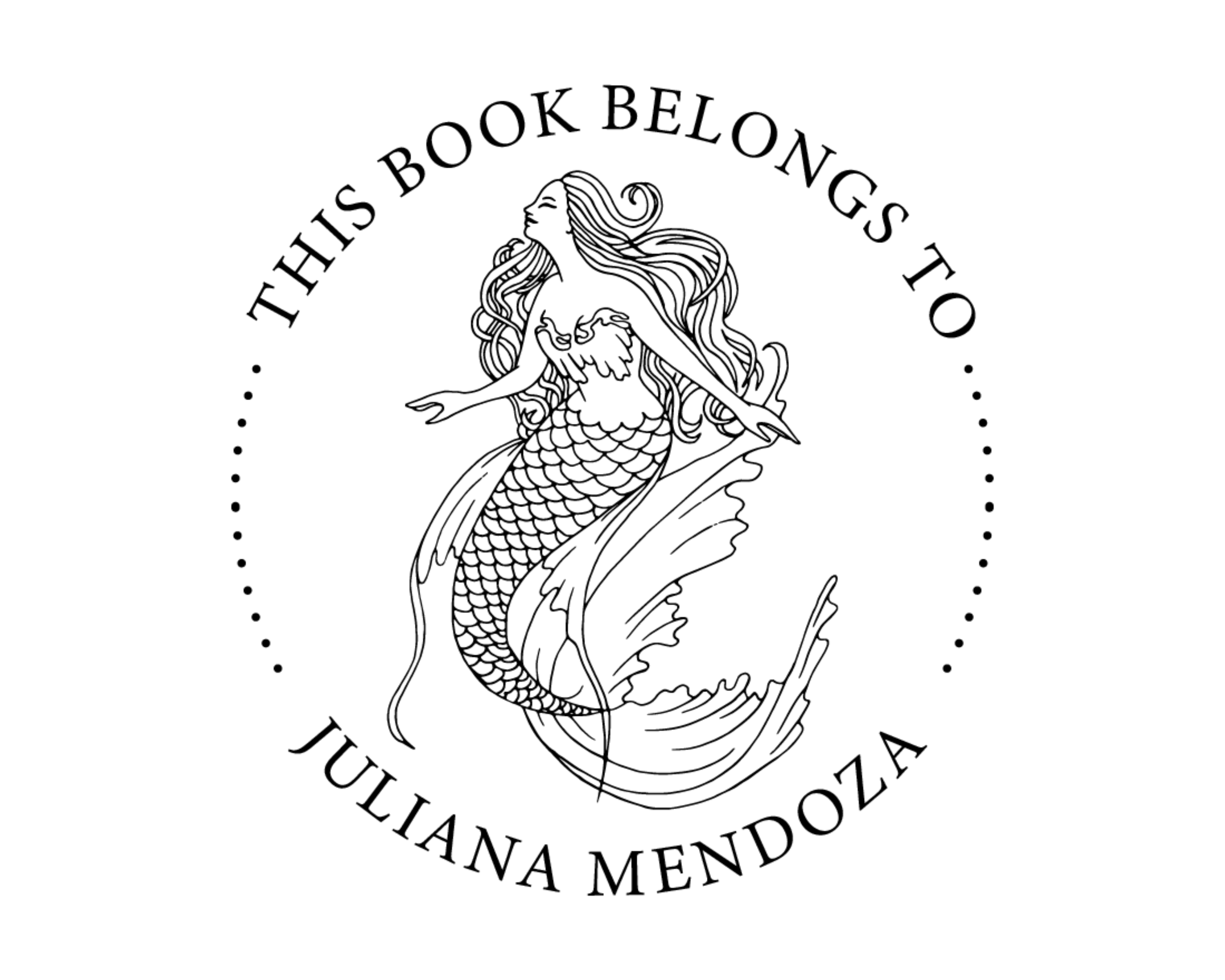 Girl Custom Name Book Stamp - ABC-35