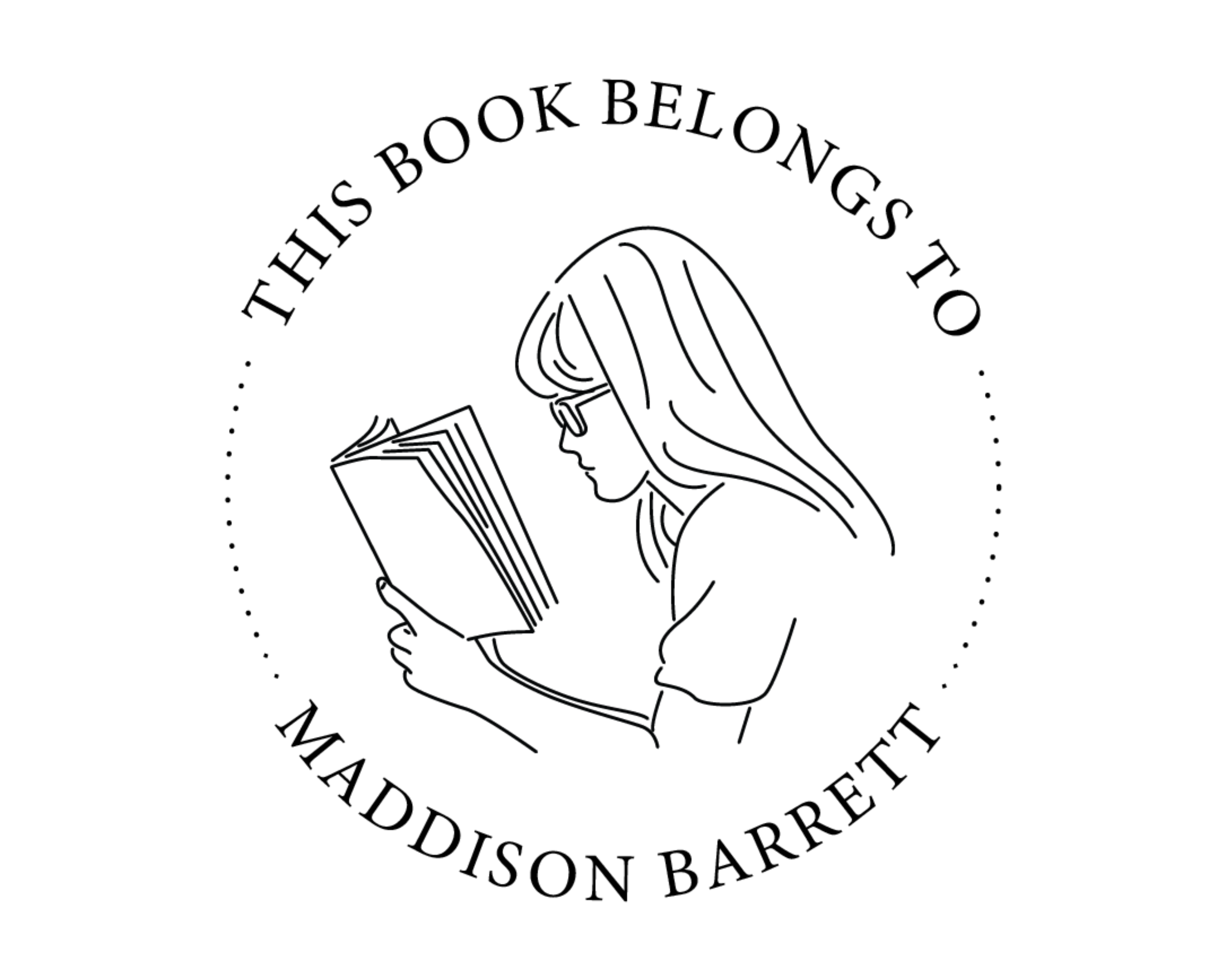 Girl Custom Name Book Stamp - ABC-63