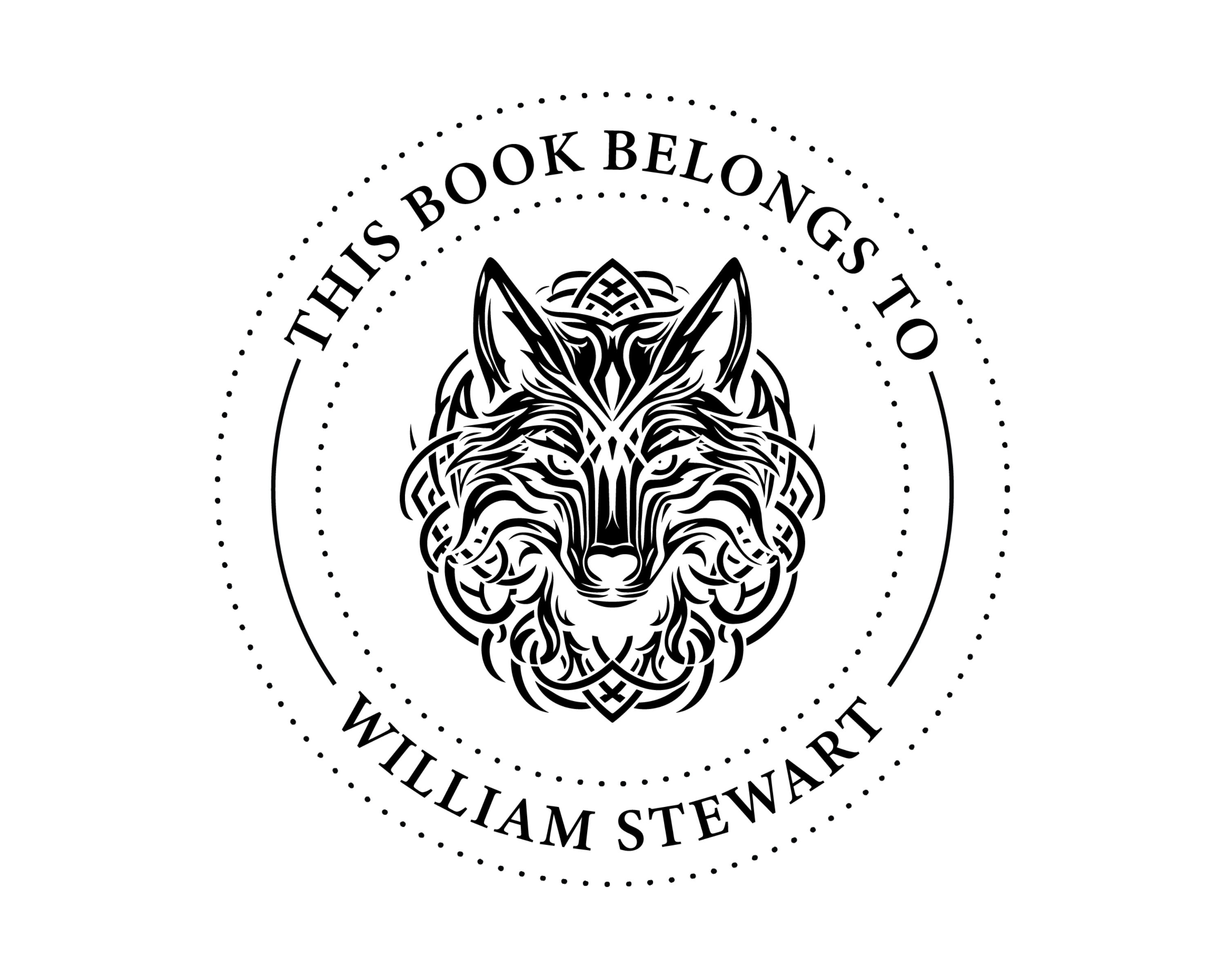 Animals Custom Name Book Stamp - ABC-76