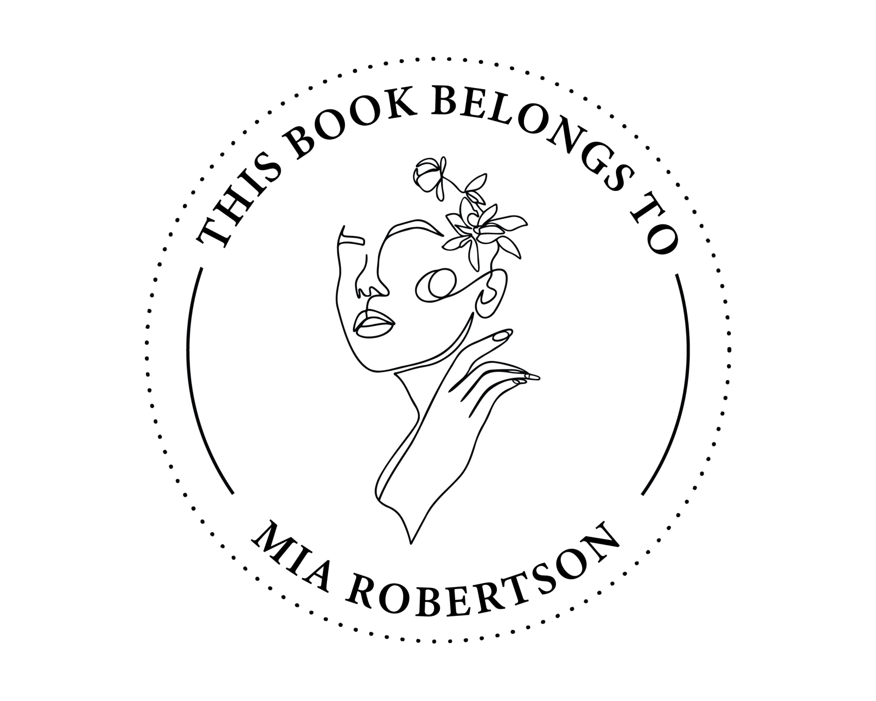 Girl Custom Name Book Stamp - ABC-83