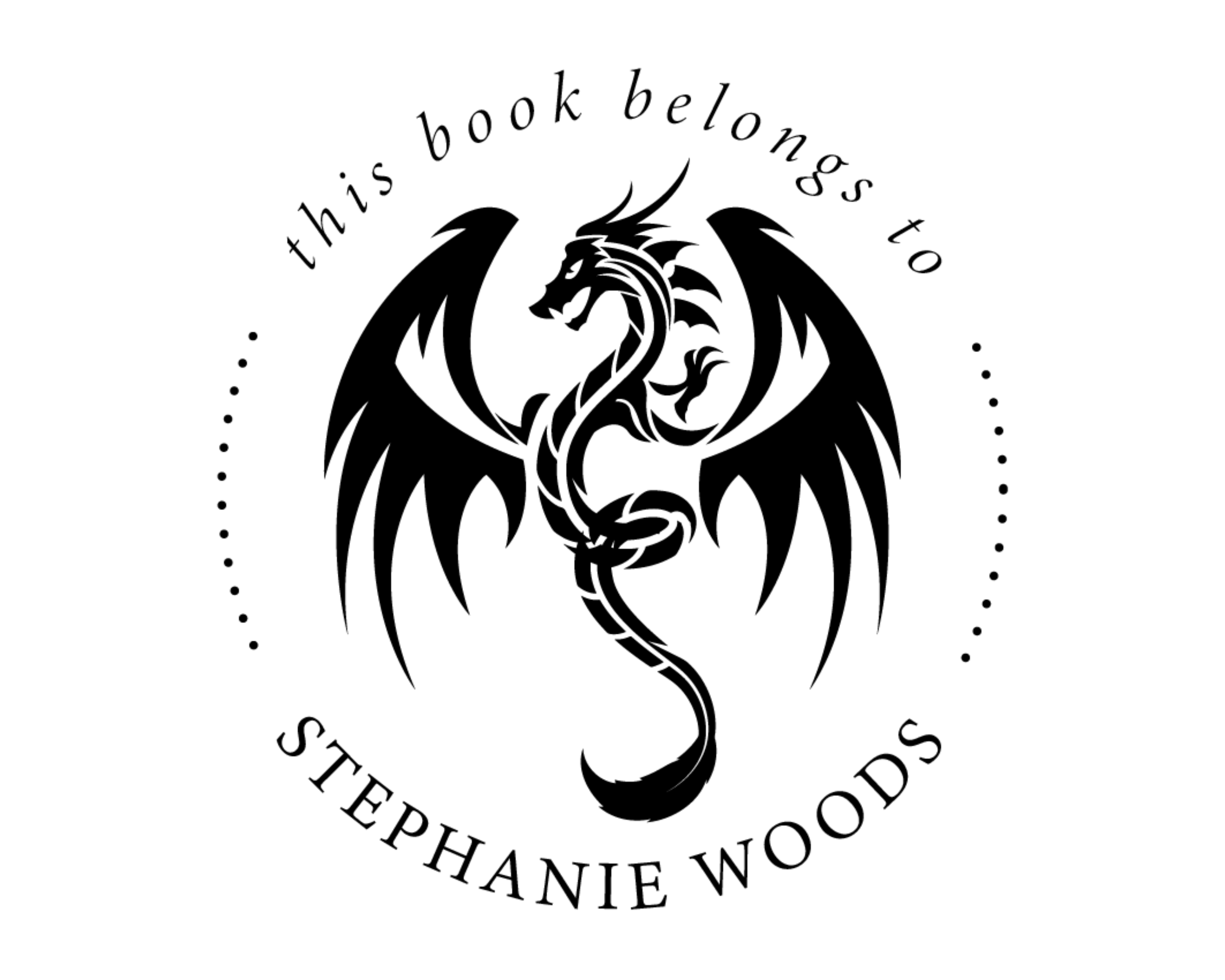 Dragon Custom Name Book Stamp - ABC-9