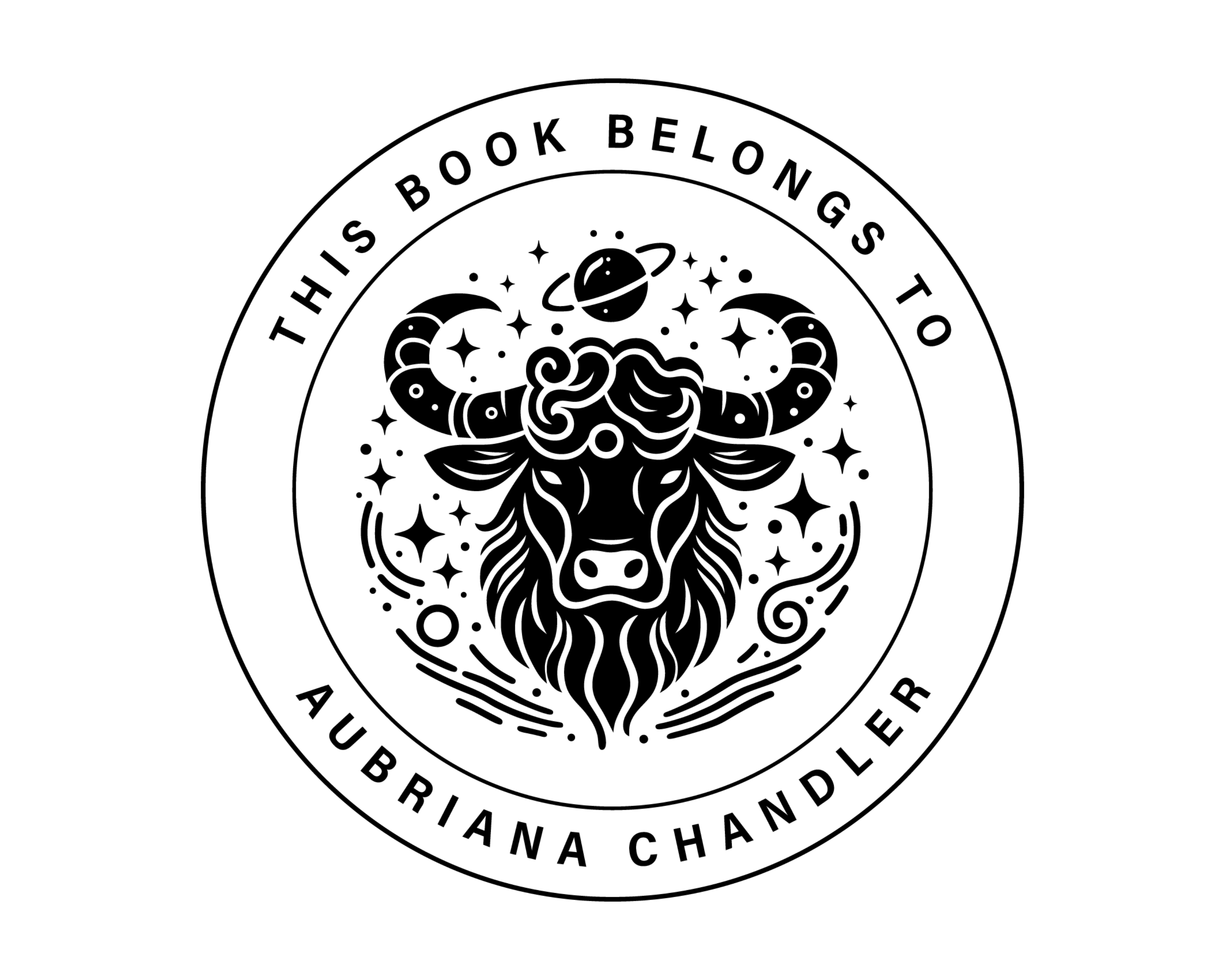 Animals Custom Name Book Stamp - BS12