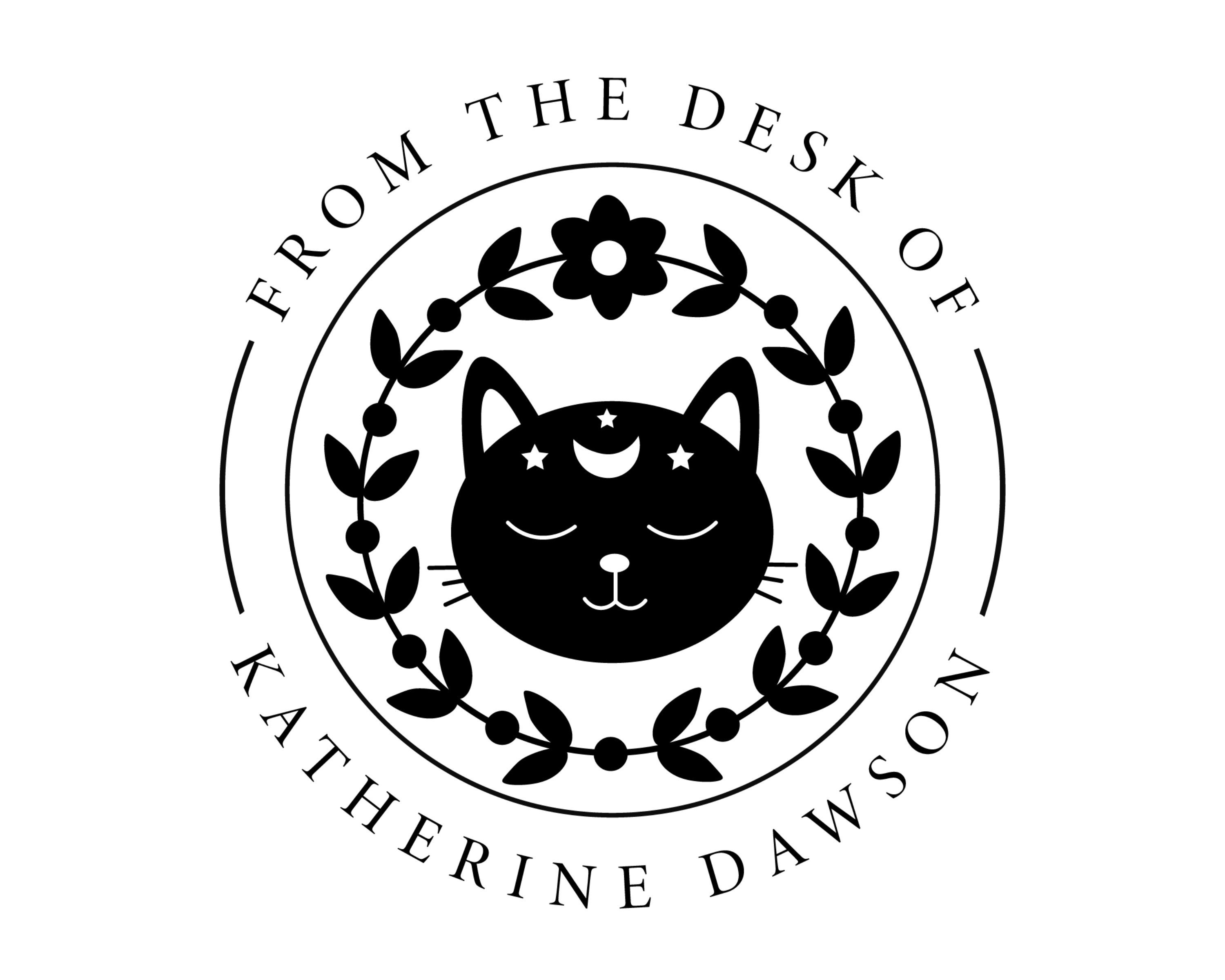 Cat Custom Name Book Stamp - BS38