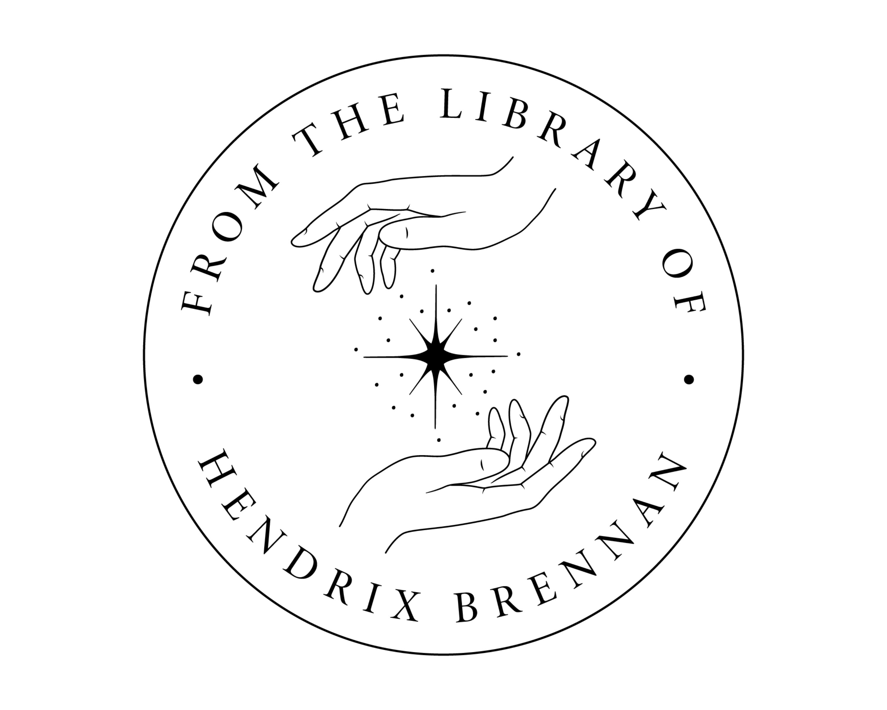 Celestial Custom Name Book Stamp - BS6