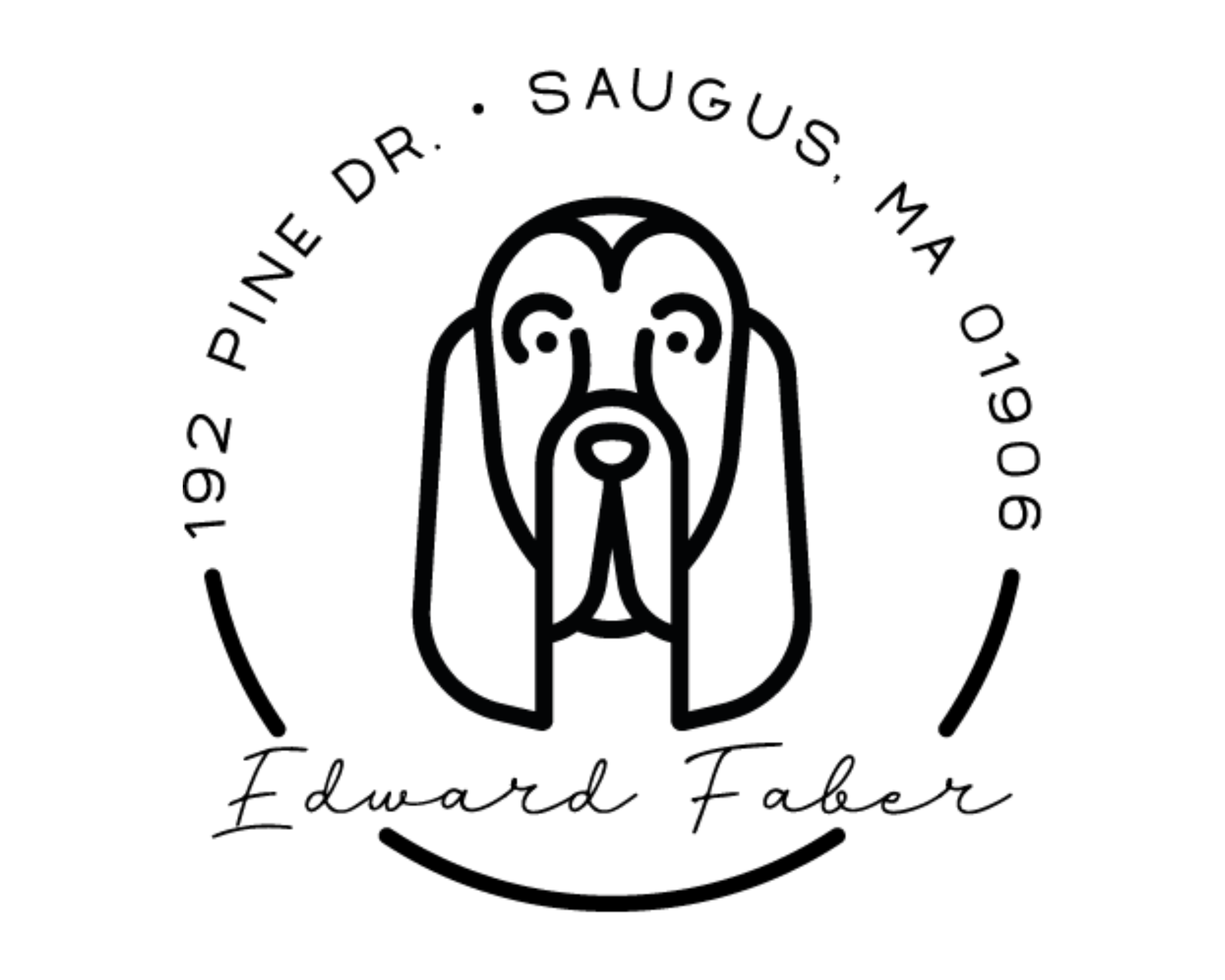 Dog Custom Name Book Stamp - DOGRND-Bloodhound