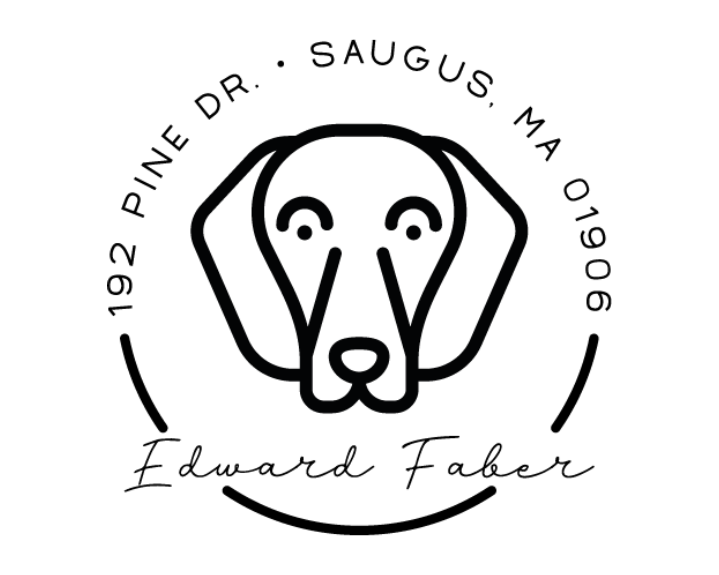 Dog Custom Name Book Stamp - DOGRND-Dachshund