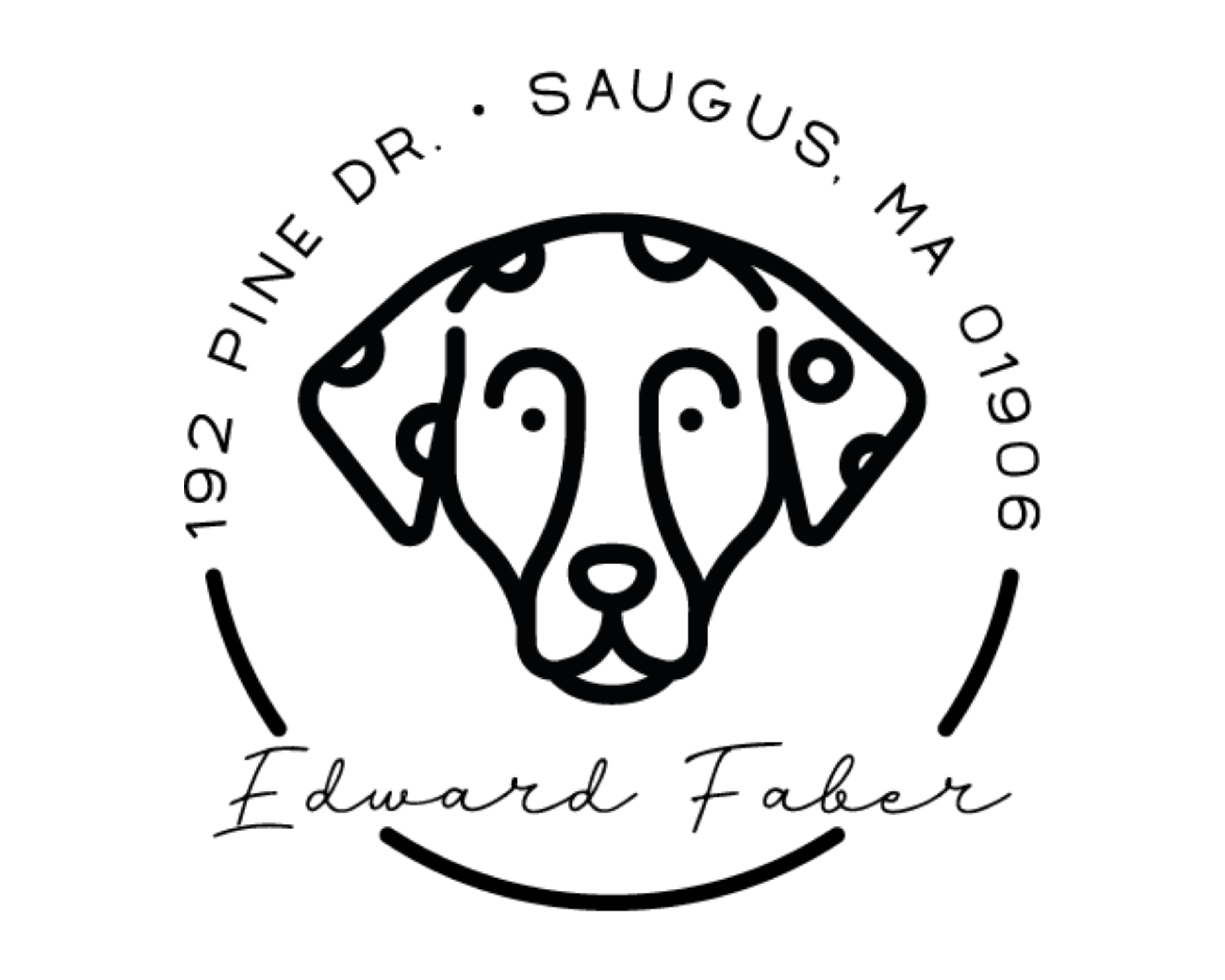 Dog Custom Name Book Stamp - DOGRND-Dalmatian