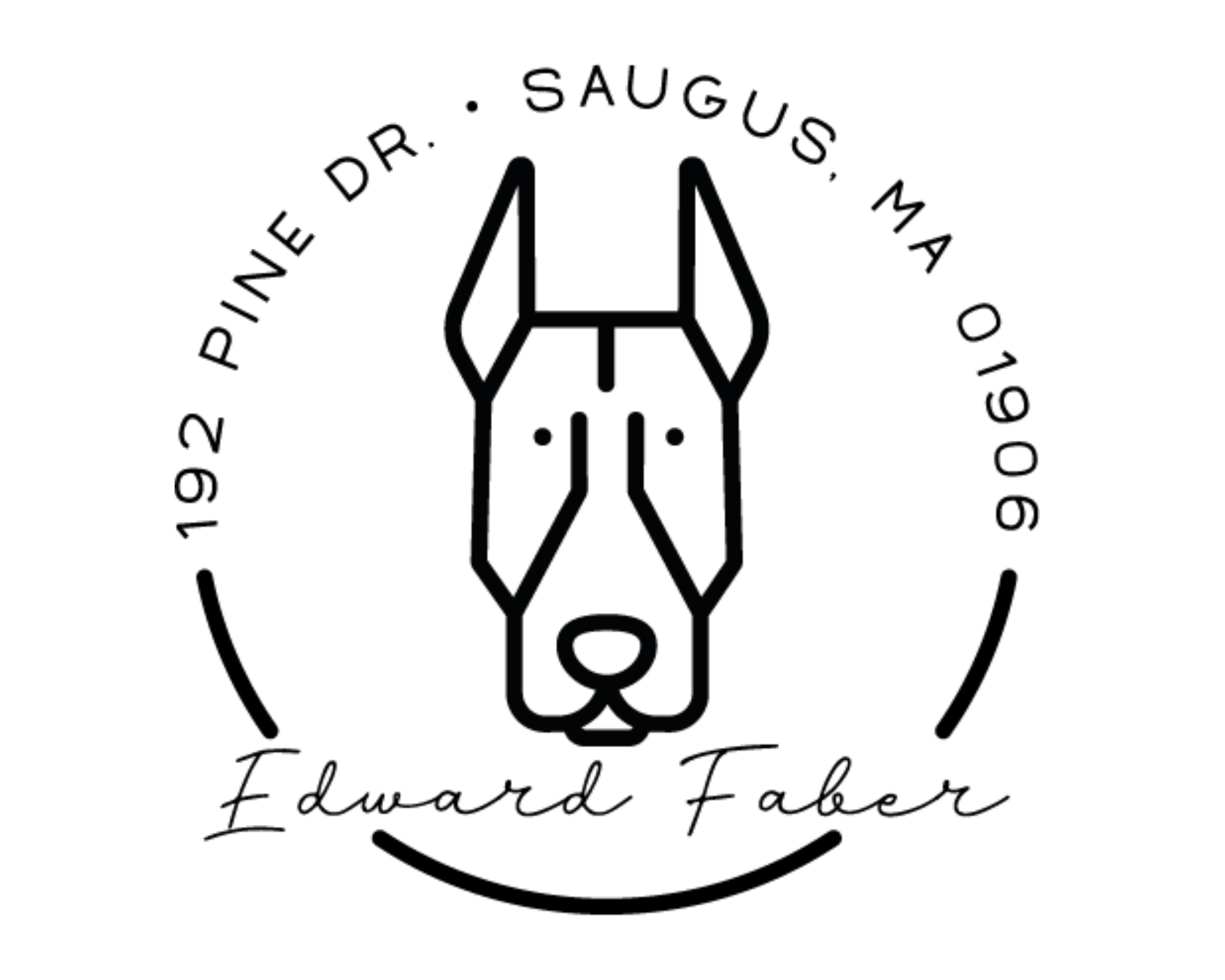 Dog Custom Name Book Stamp - DOGRND-Doberman_Pinscher