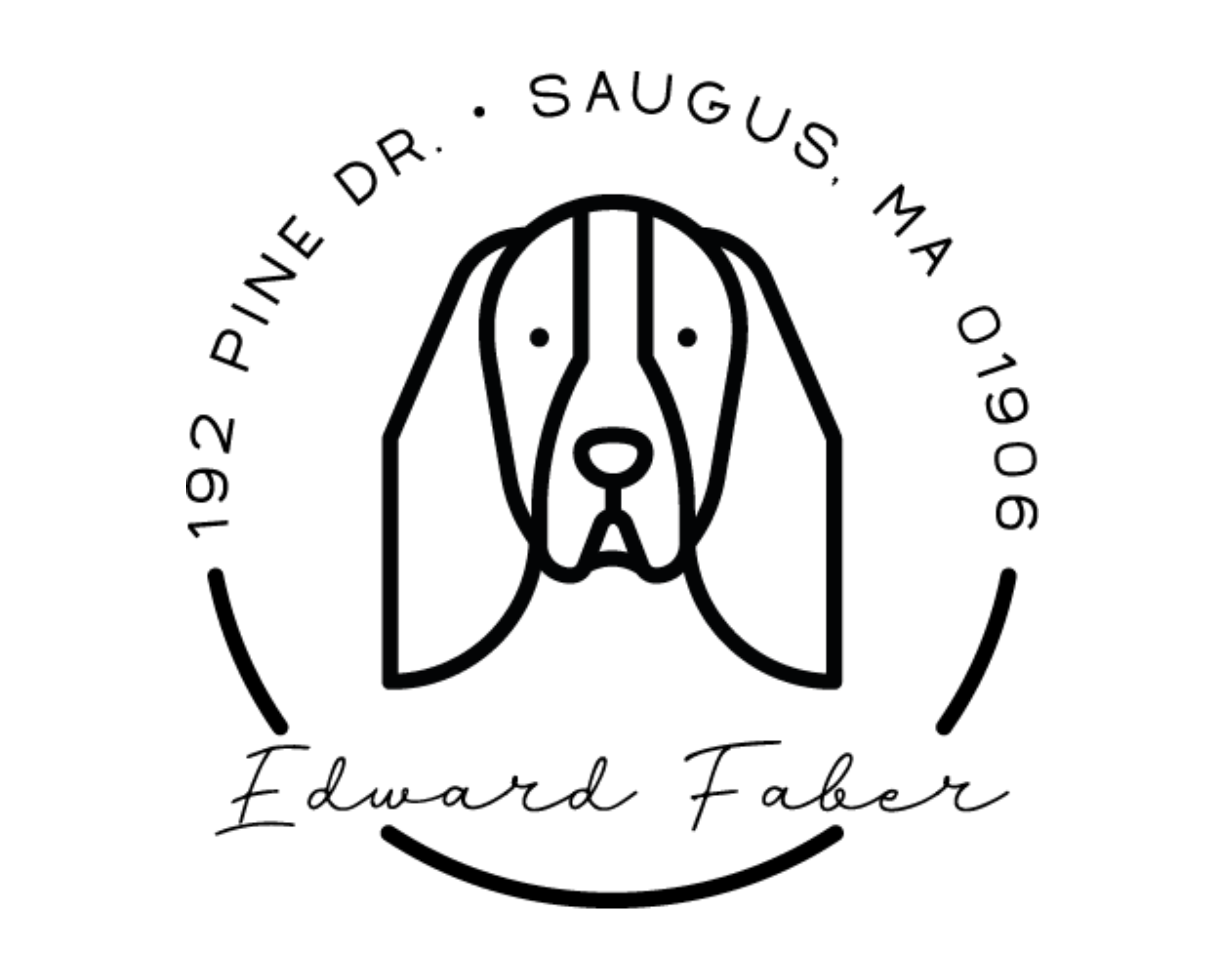 Dog Custom Name Book Stamp - DOGRND-English_Spaniel