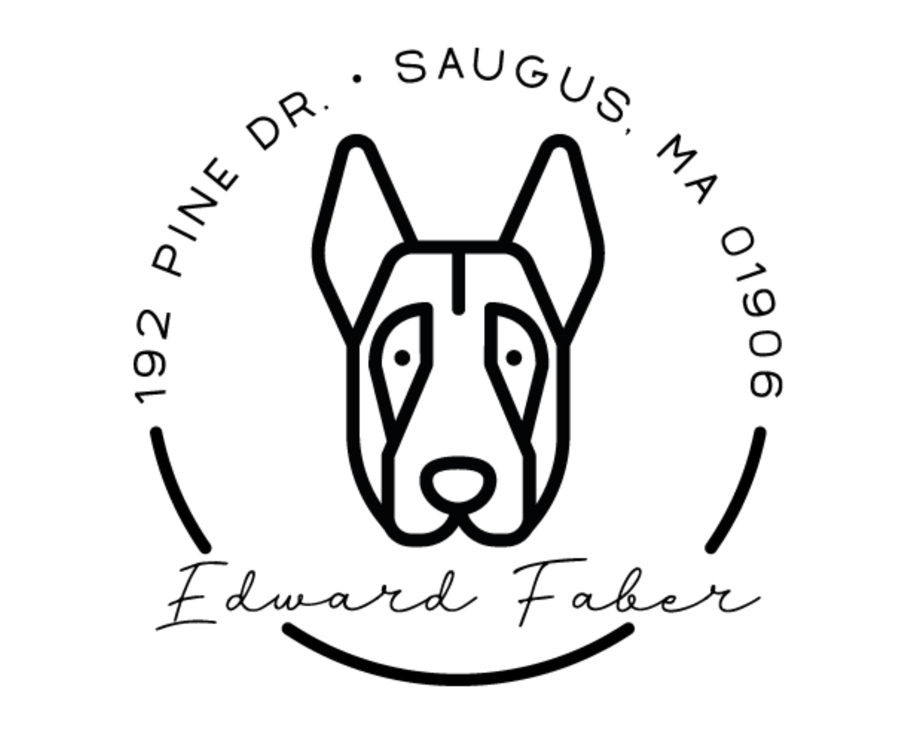 Dog Custom Name Book Stamp - DOGRND-German_Shepherd