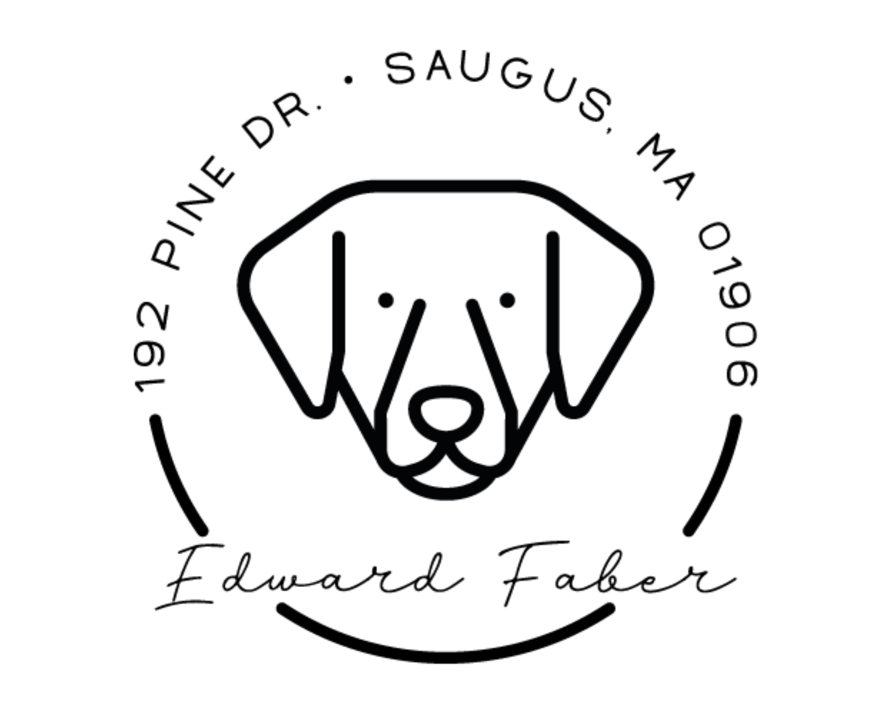 Dog Custom Name Book Stamp - DOGRND-Golden_Retriever