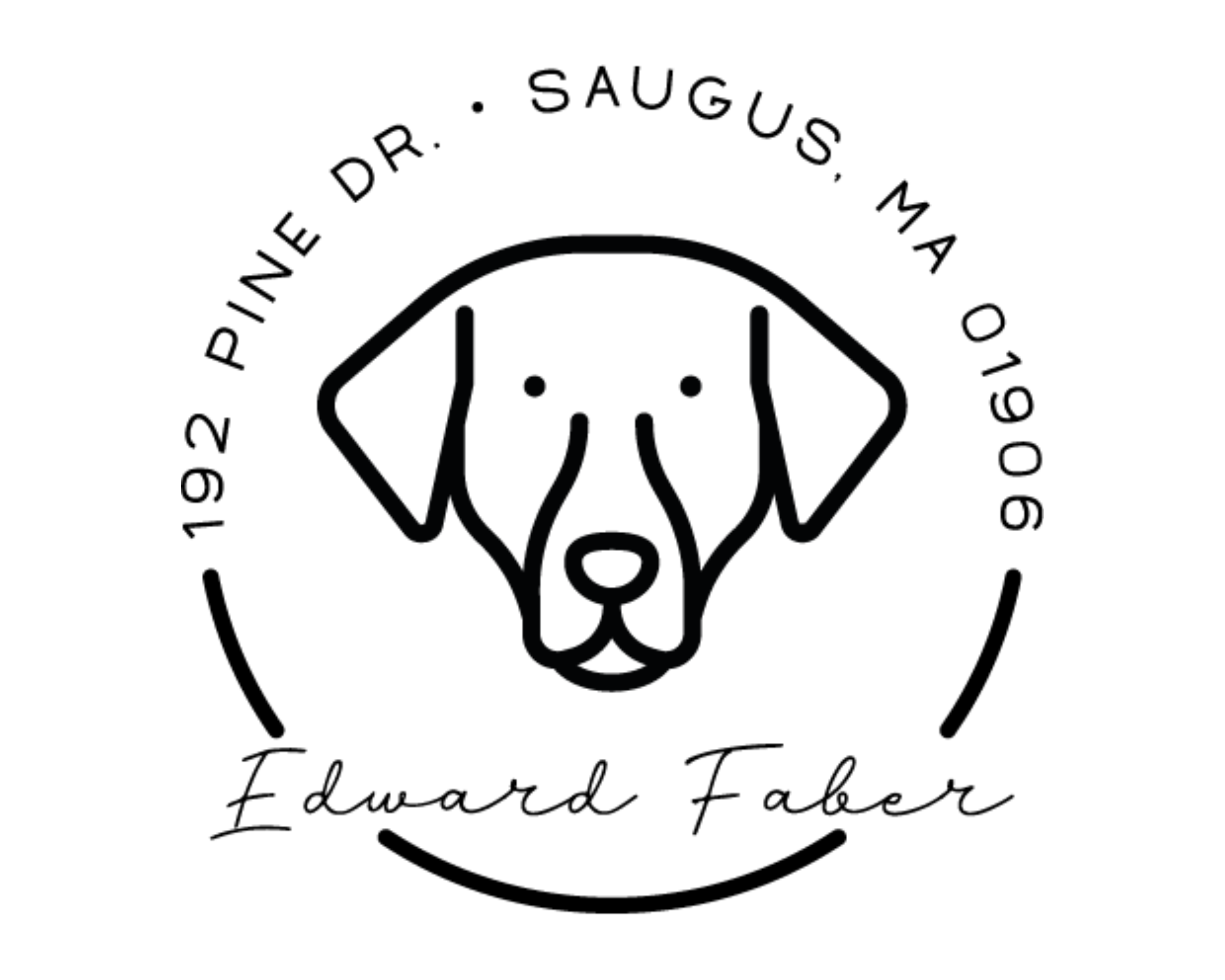 Dog Custom Name Book Stamp - DOGRND-Labrador