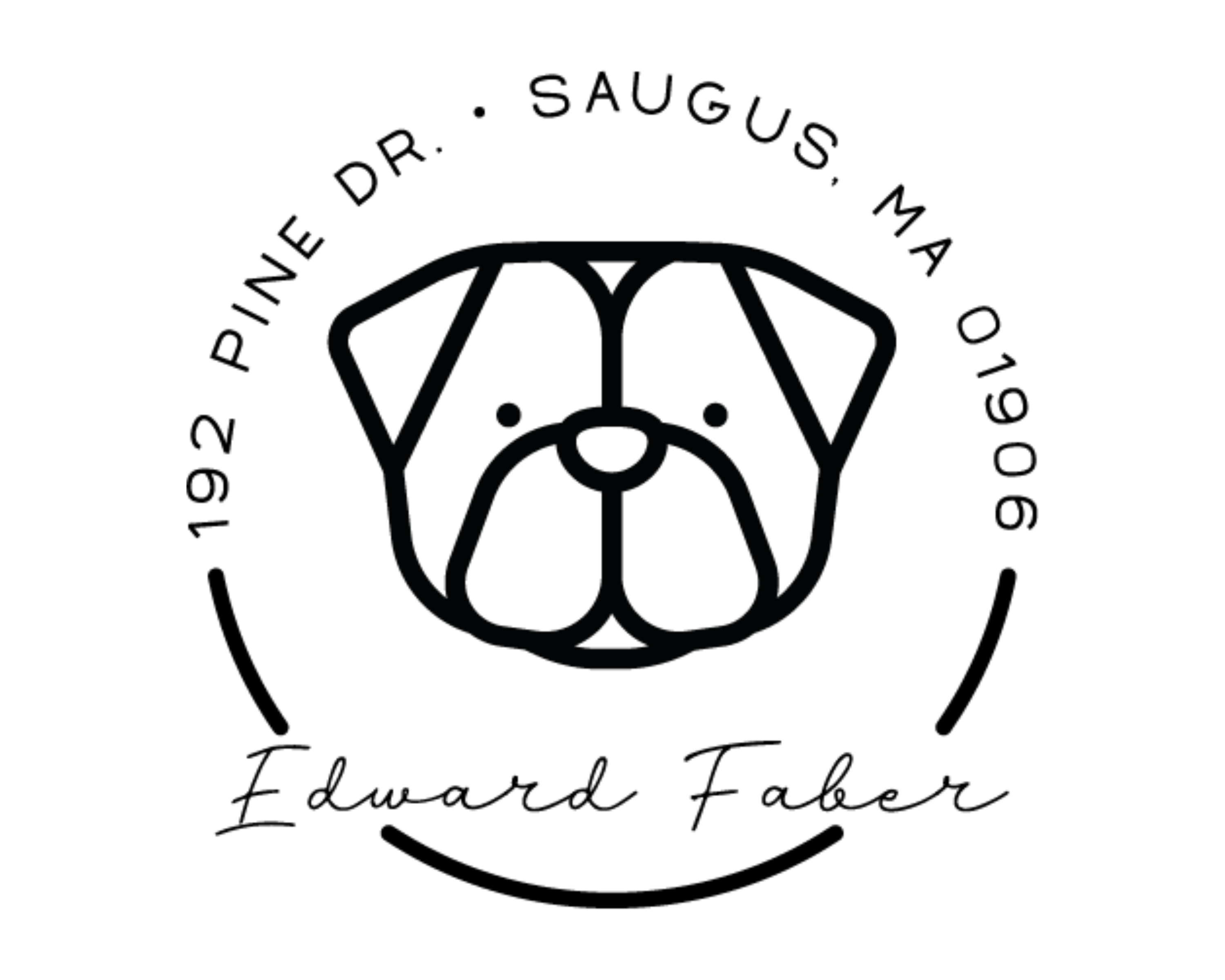 Dog Custom Name Book Stamp - DOGRND-Pug