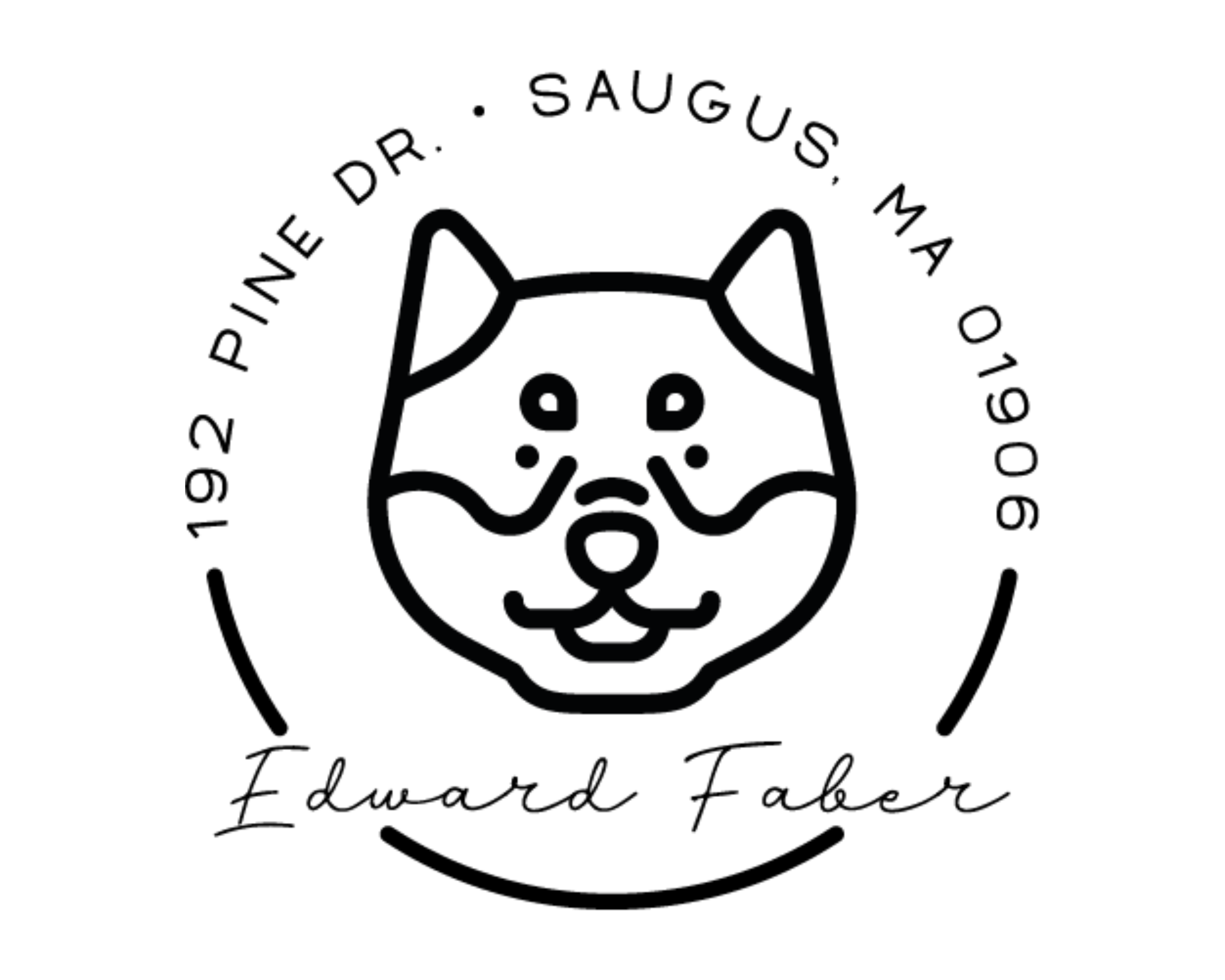 Dog Custom Name Book Stamp - DOGRND-Shiba_Inu