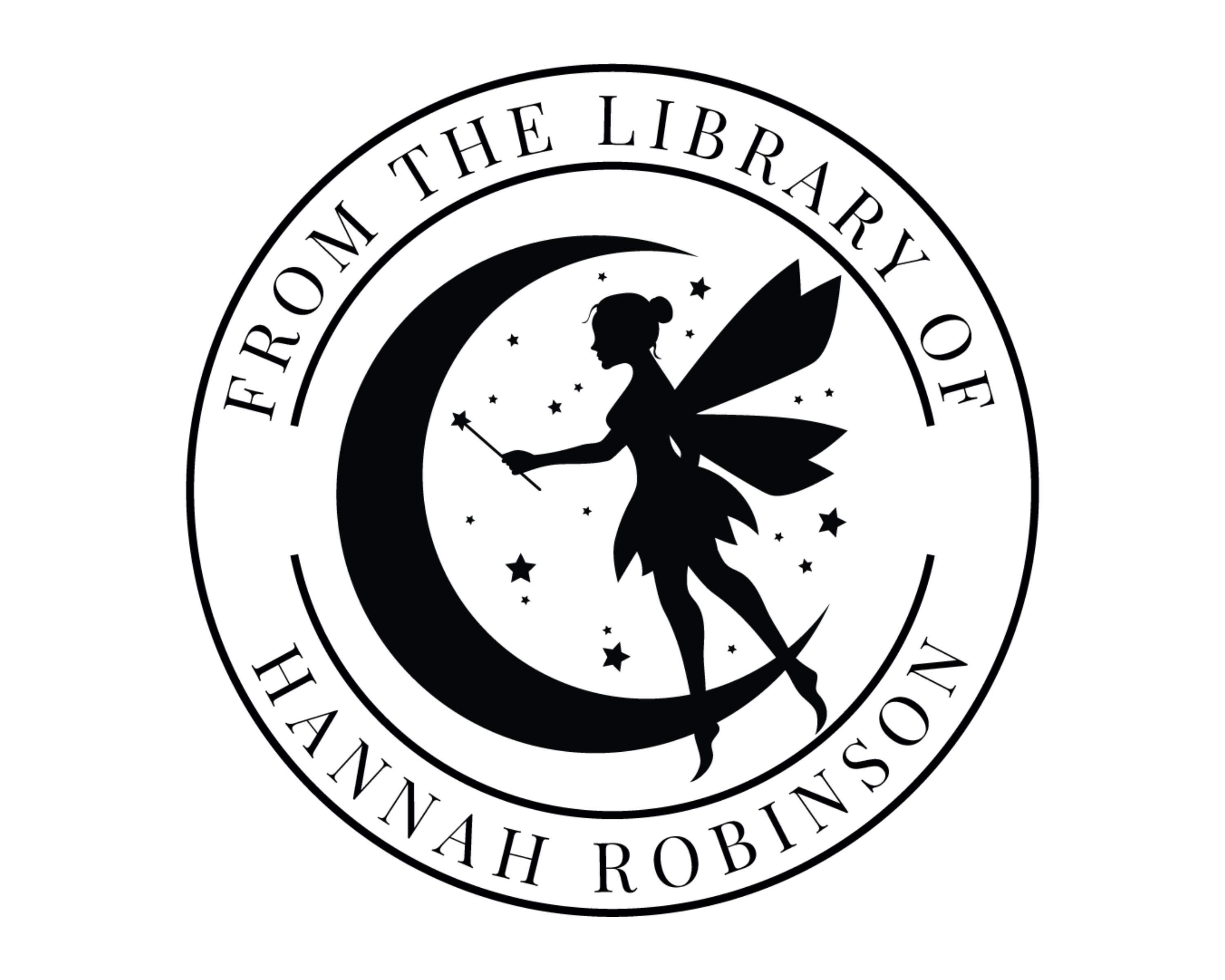 Fairy Custom Name Book Stamp - FairyM1