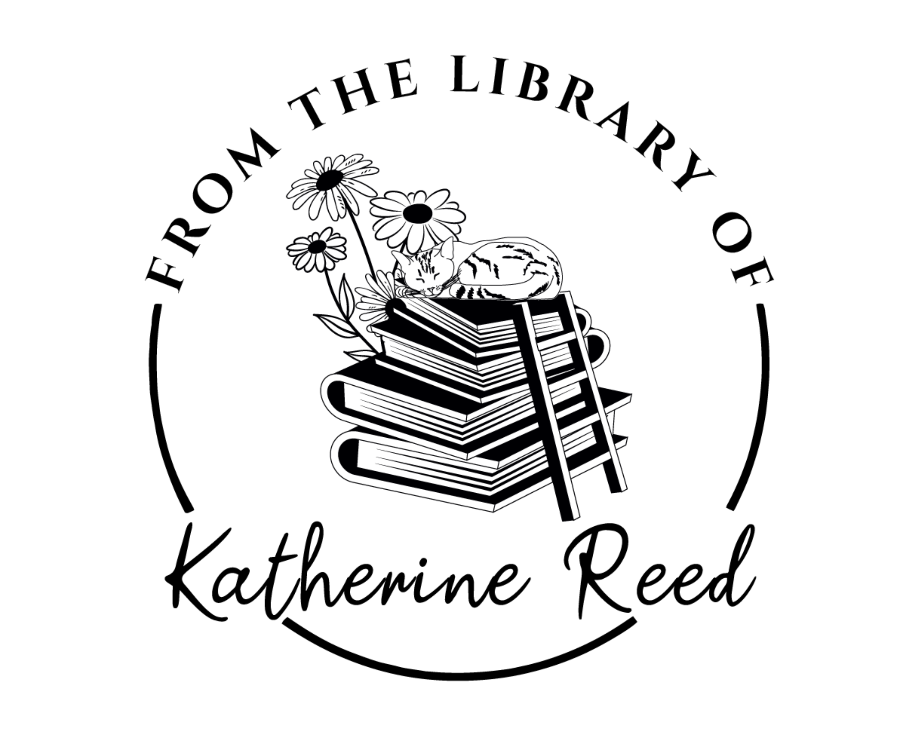 Cat Custom Name Book Stamp - JB-Cat11