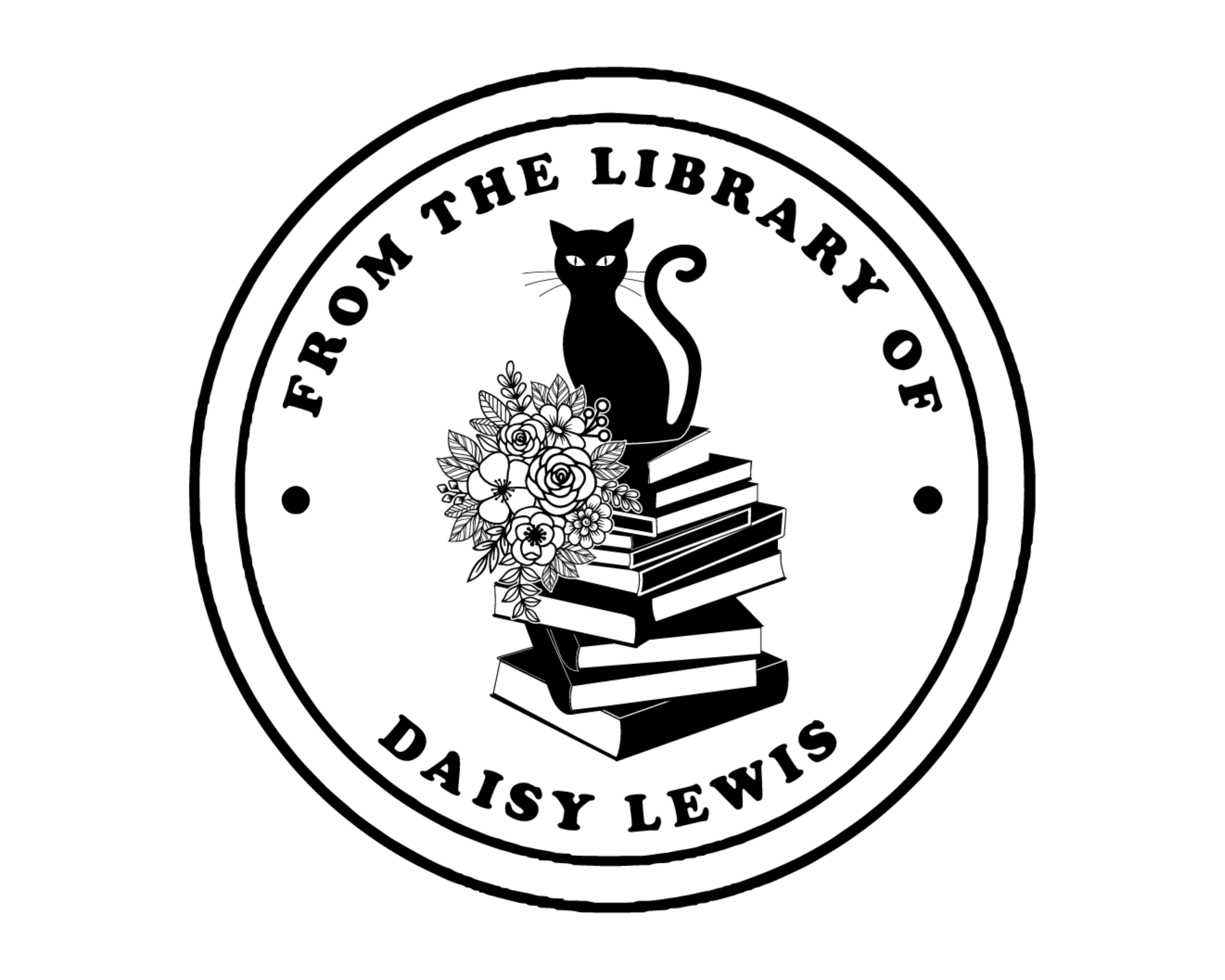 Cat Custom Name Book Stamp - JB-Cat12