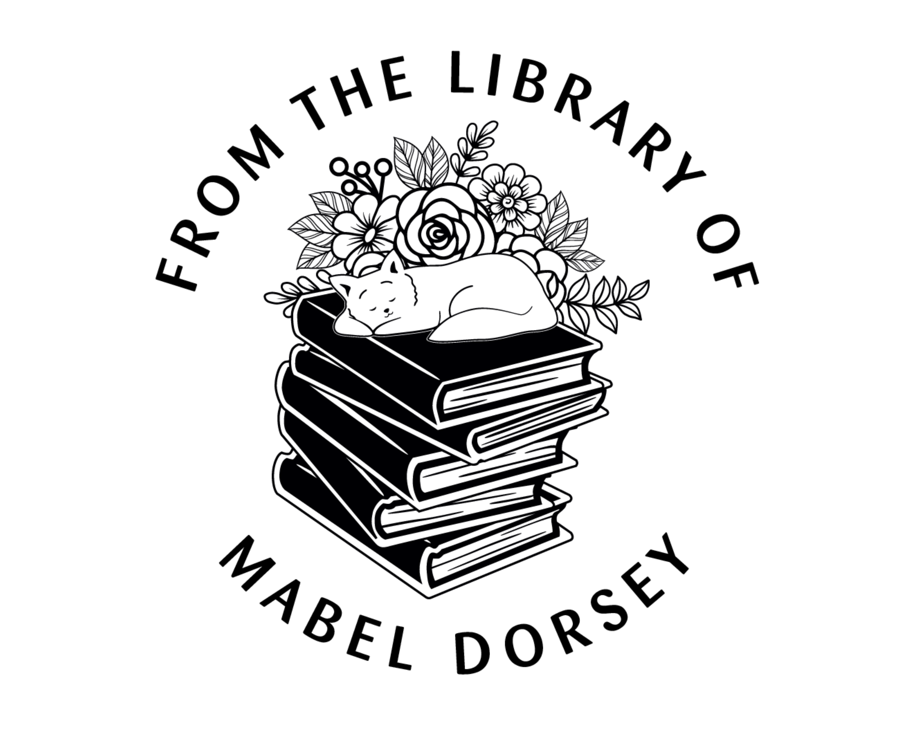 Cat Custom Name Book Stamp - JB-Cat14