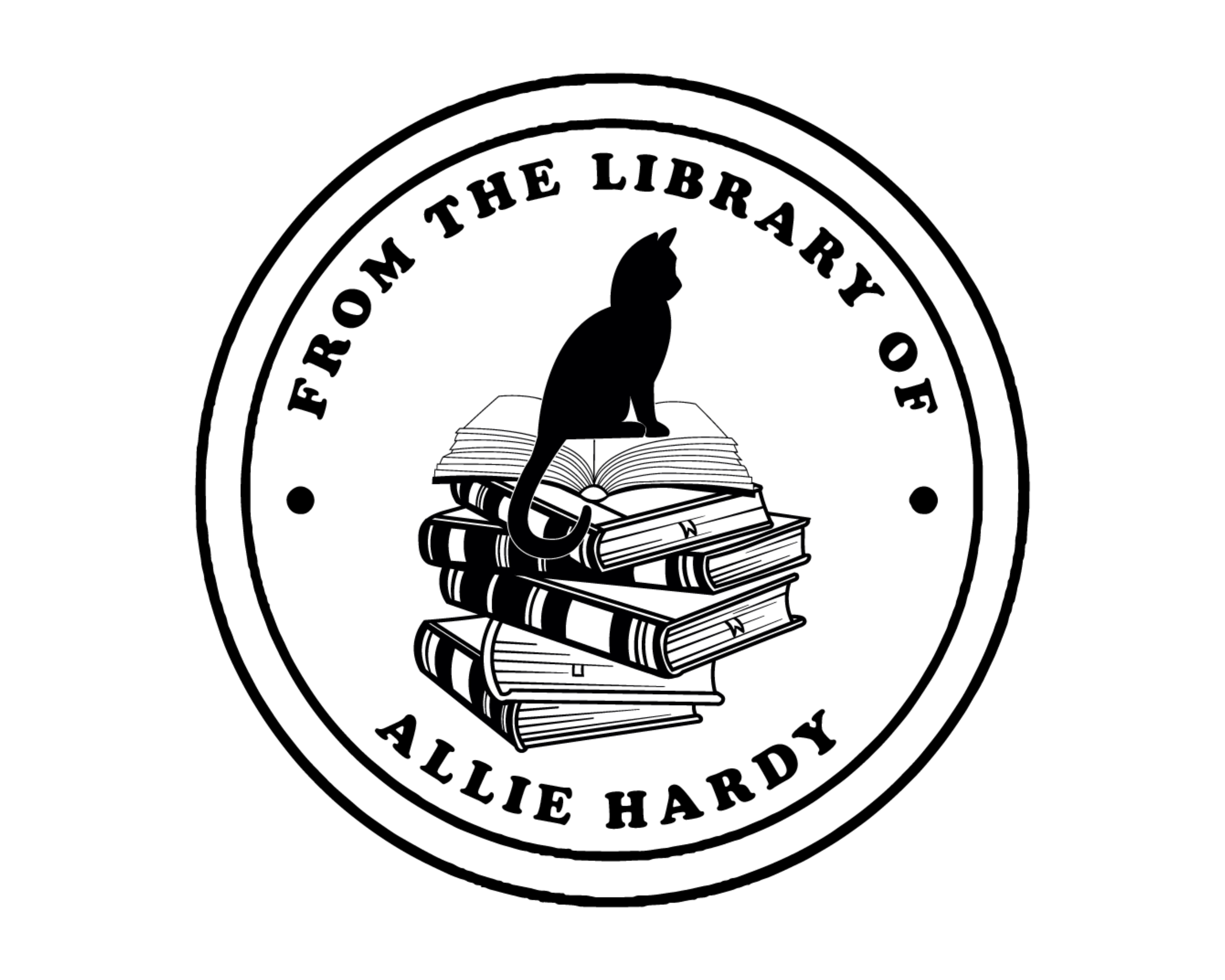 Cat Custom Name Book Stamp - JB-Cat16