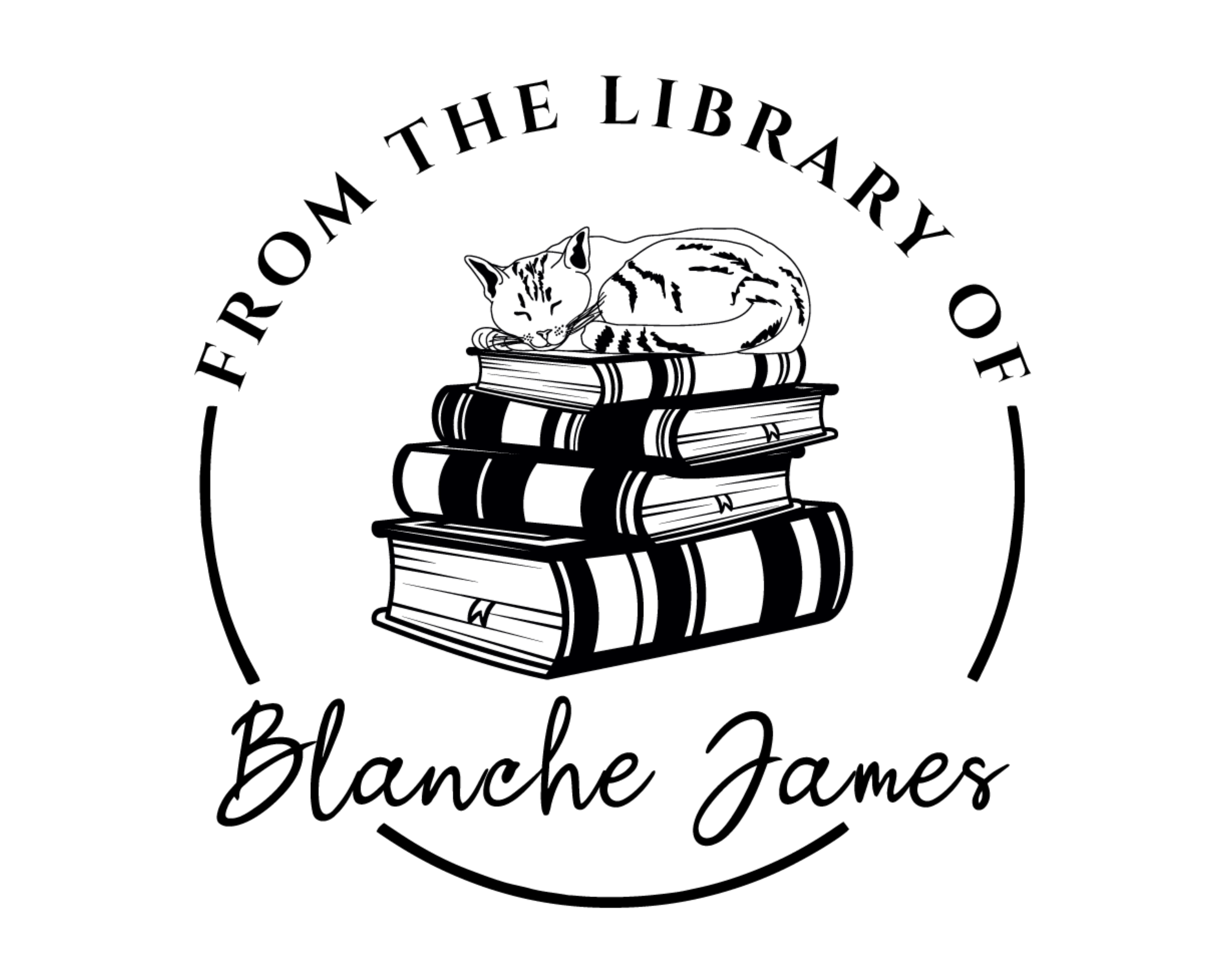 Cat Custom Name Book Stamp - JB-Cat3