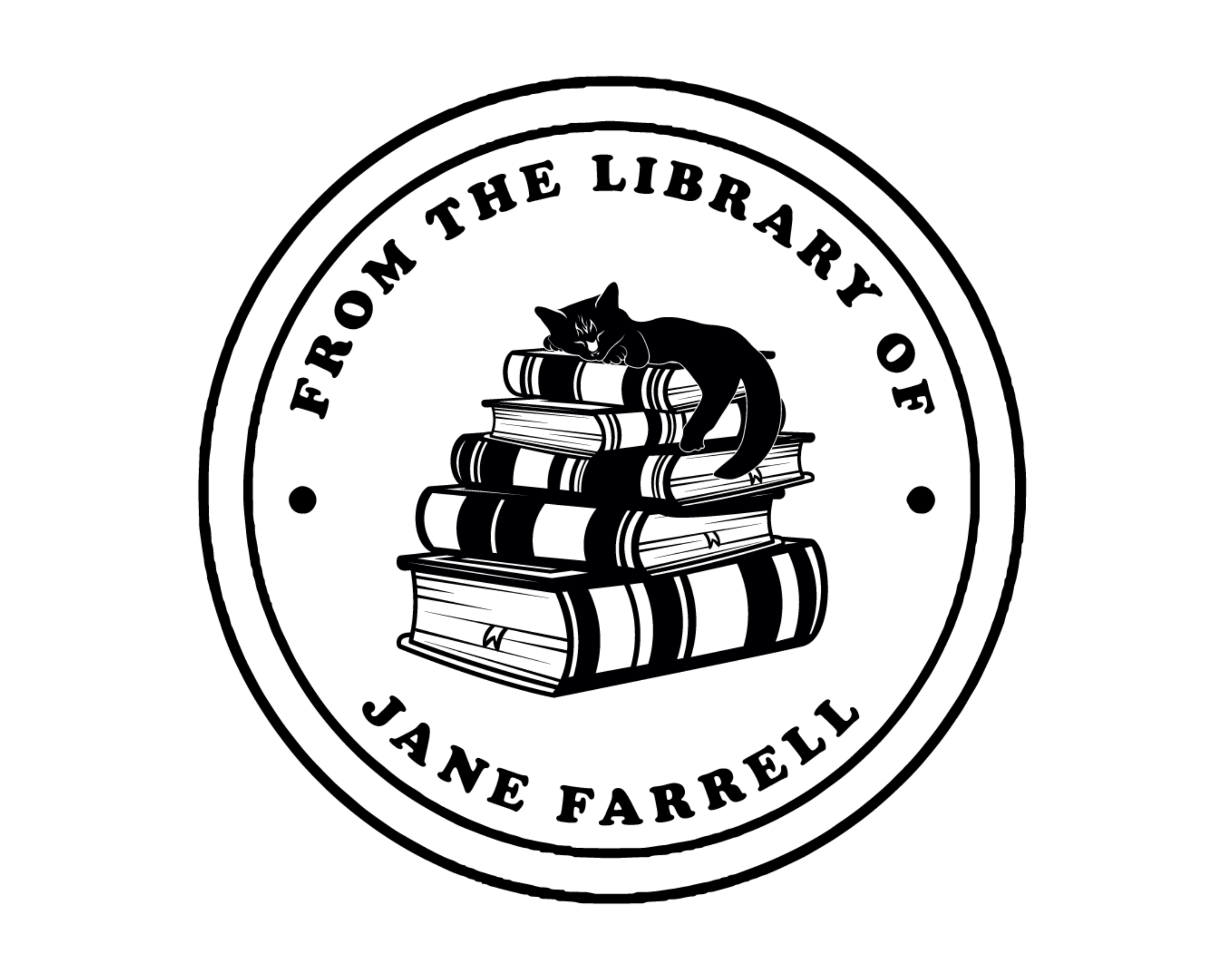 Cat Custom Name Book Stamp - JB-Cat8