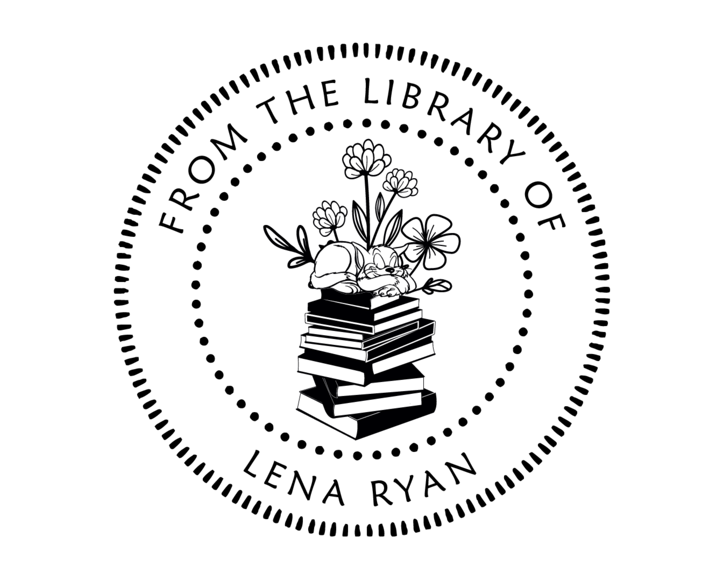 Cat Custom Name Book Stamp - JB-Cat9