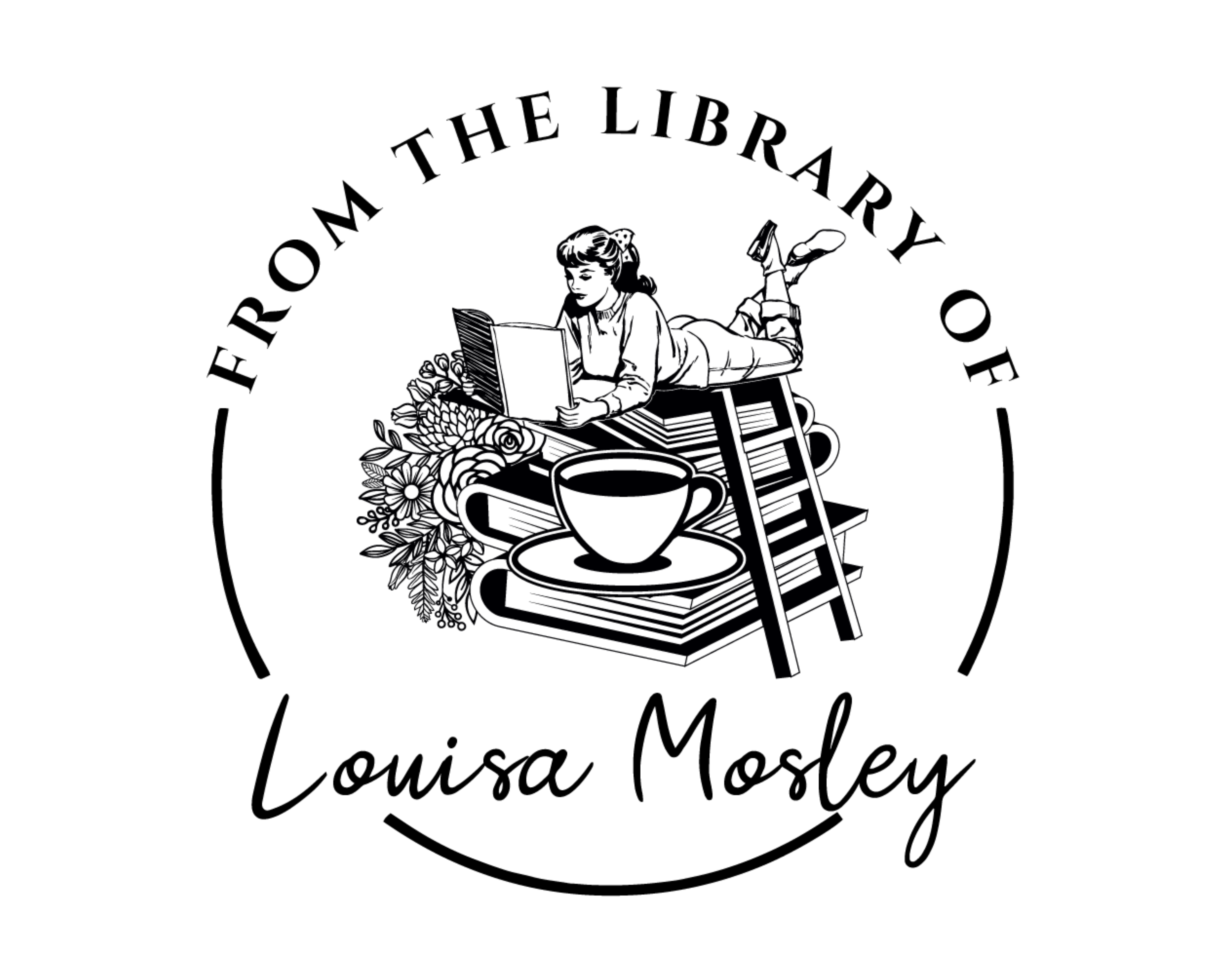 Girl Custom Name Book Stamp - JB-Floral19