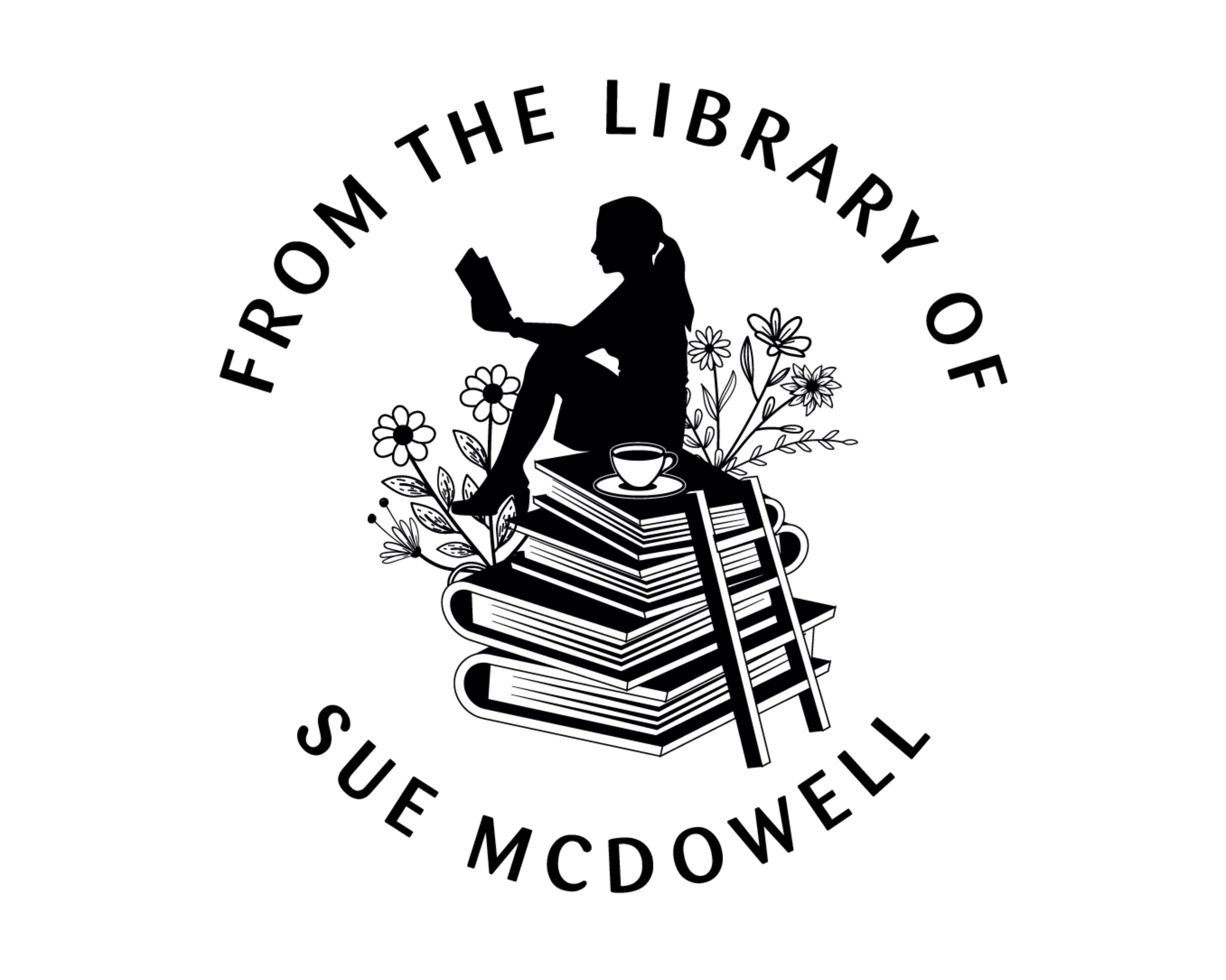 Girl Custom Name Book Stamp - JB-Floral22