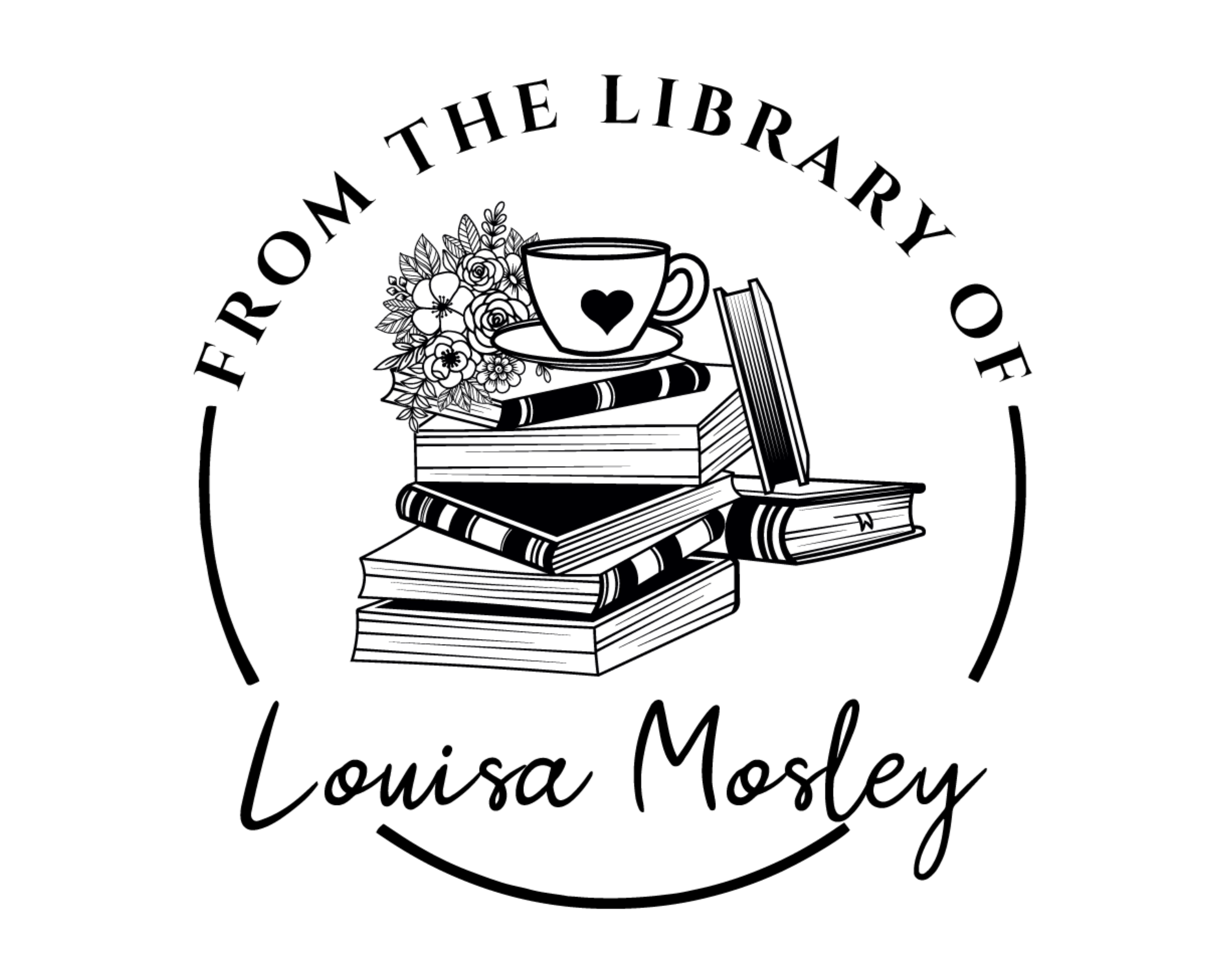 Coffee Custom Name Book Stamp - JB-Floral23