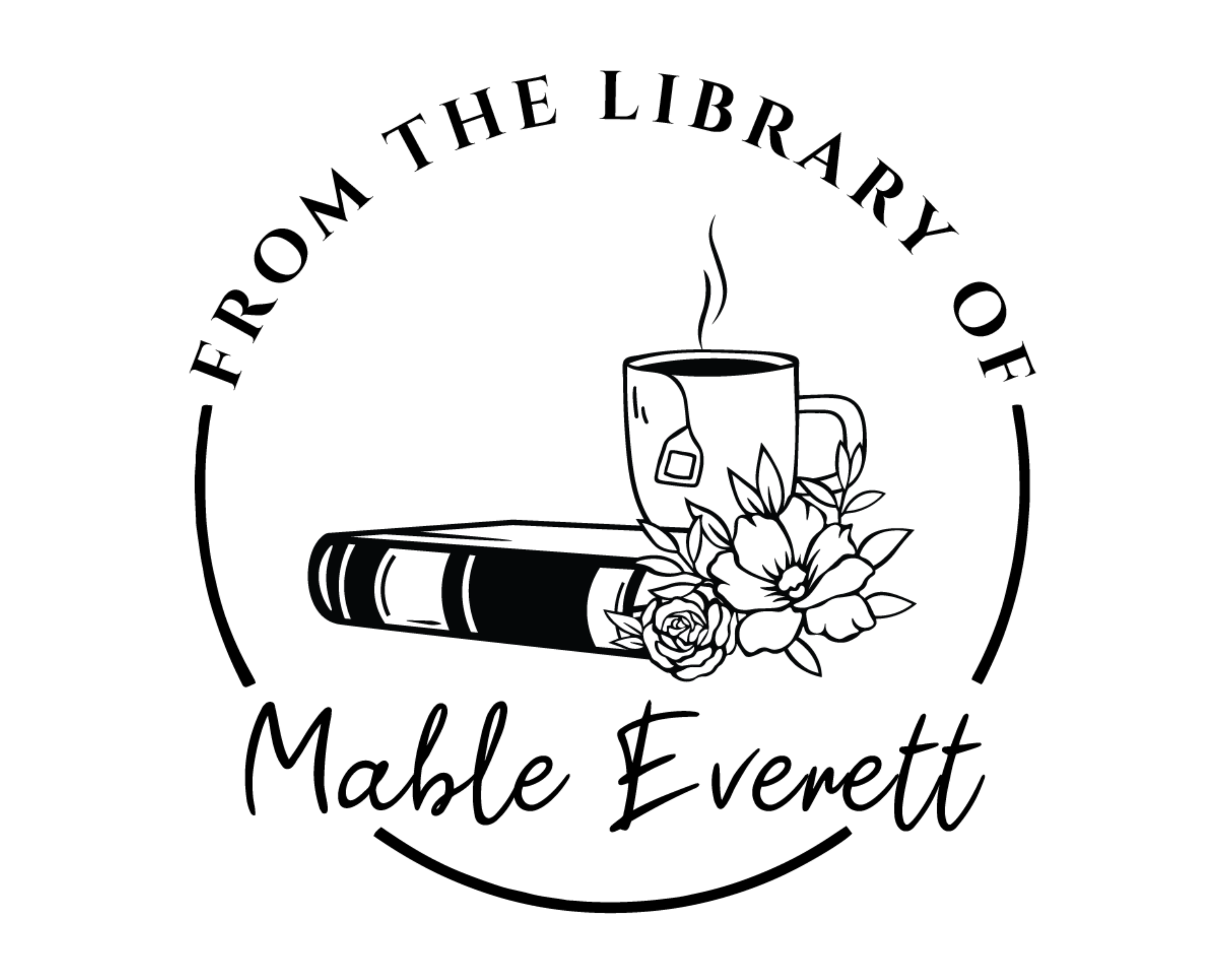 Coffee Custom Name Book Stamp - JB-Floral43