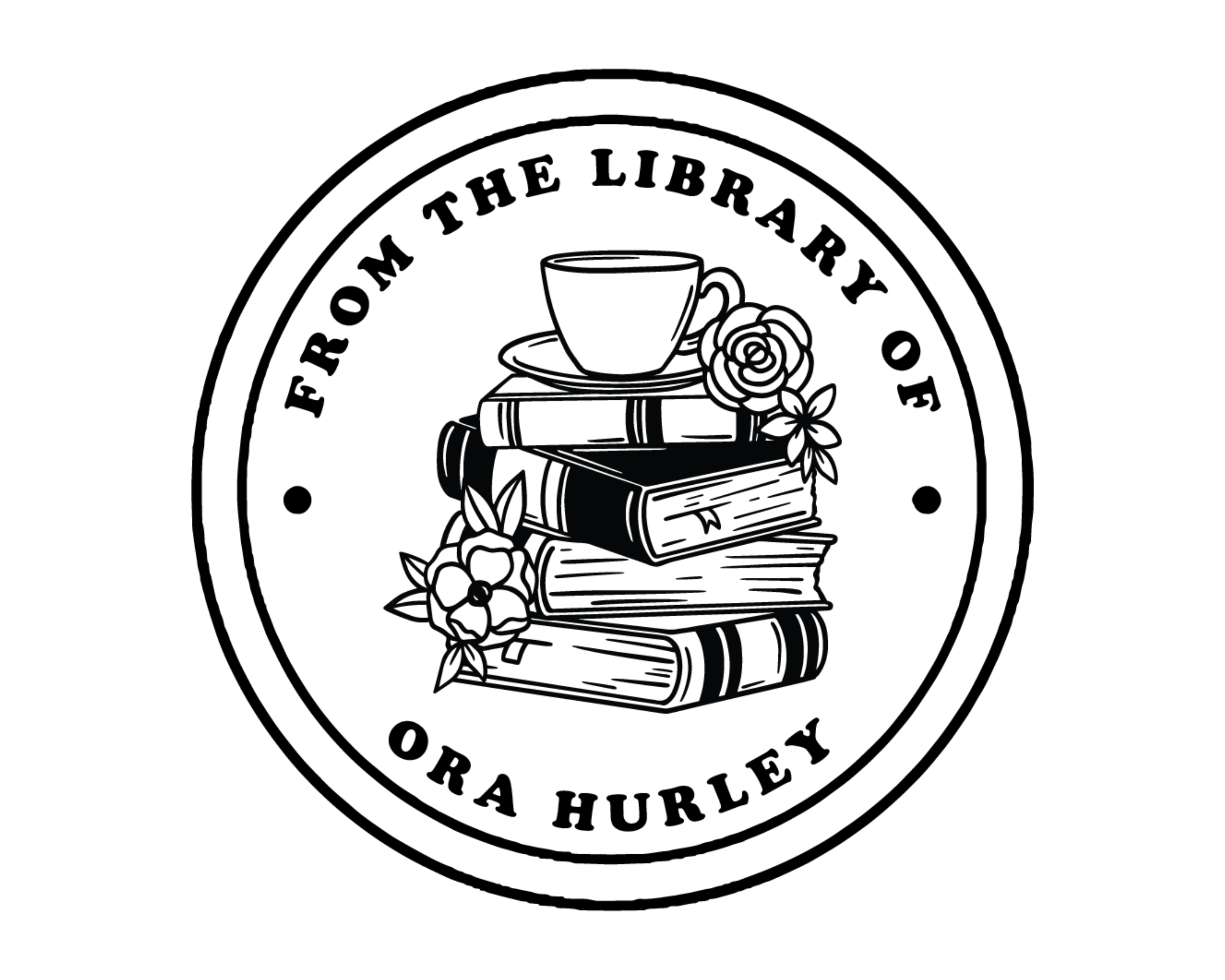 Coffee Custom Name Book Stamp - JB-Floral52