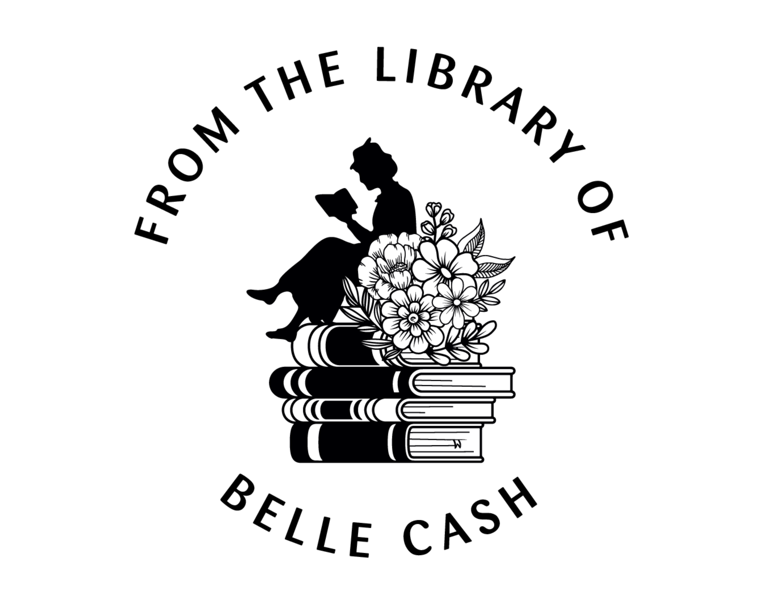 Girl Custom Name Book Stamp - JB-Floral6