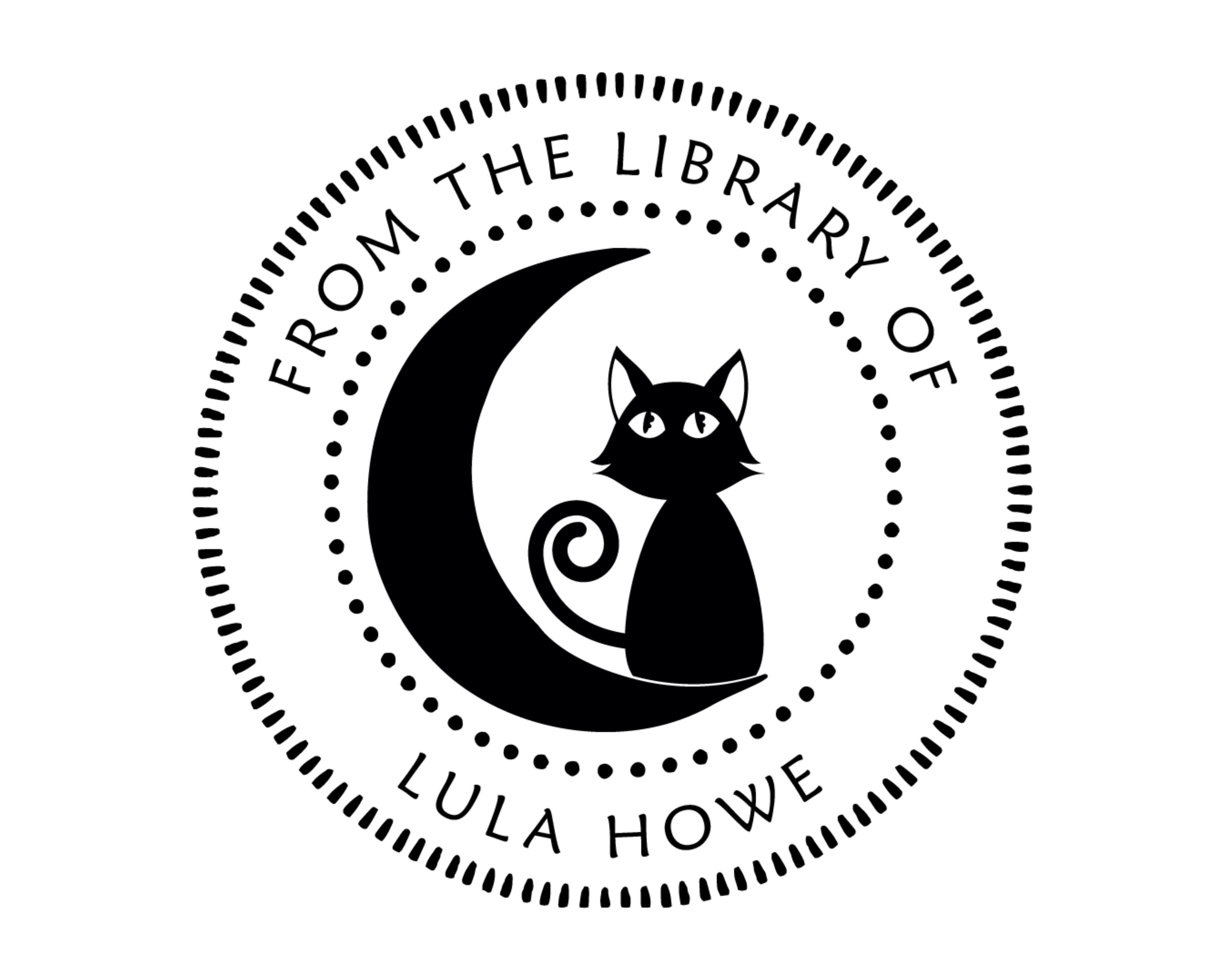 Cat Custom Name Book Stamp - JB-Moon20