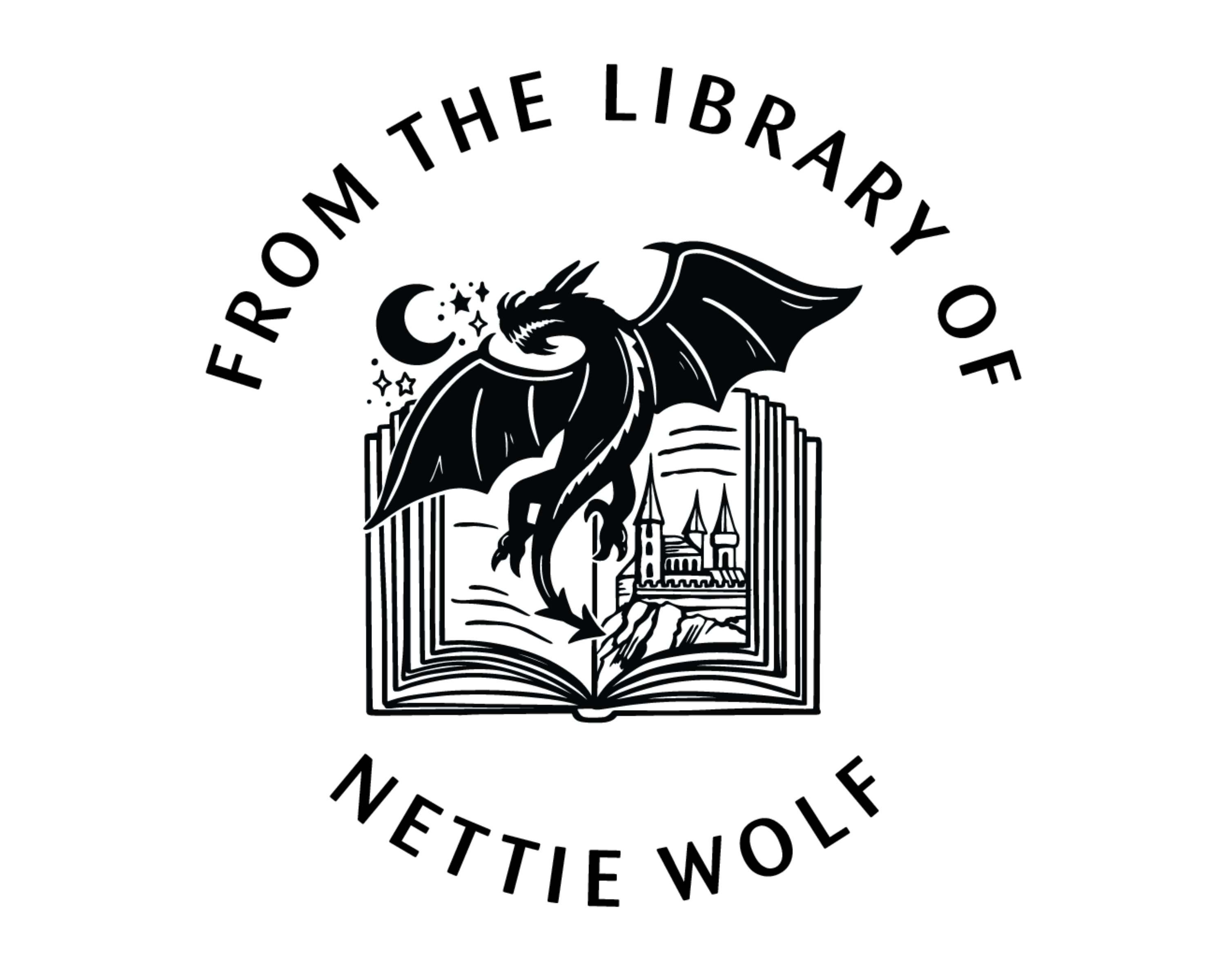 Dragon Custom Name Book Stamp - JB-Mystical1