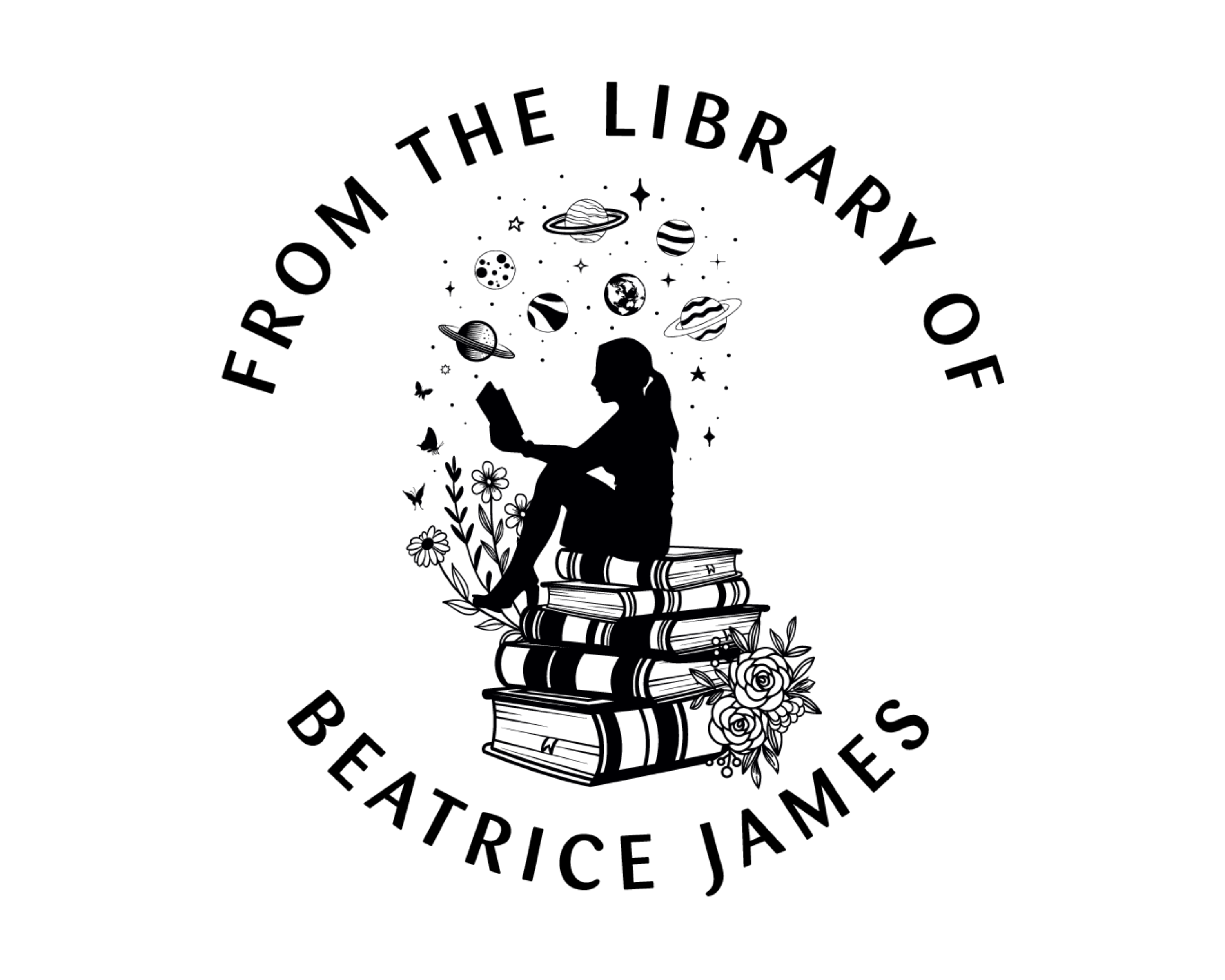 Girl Custom Name Book Stamp - JB-Planet1