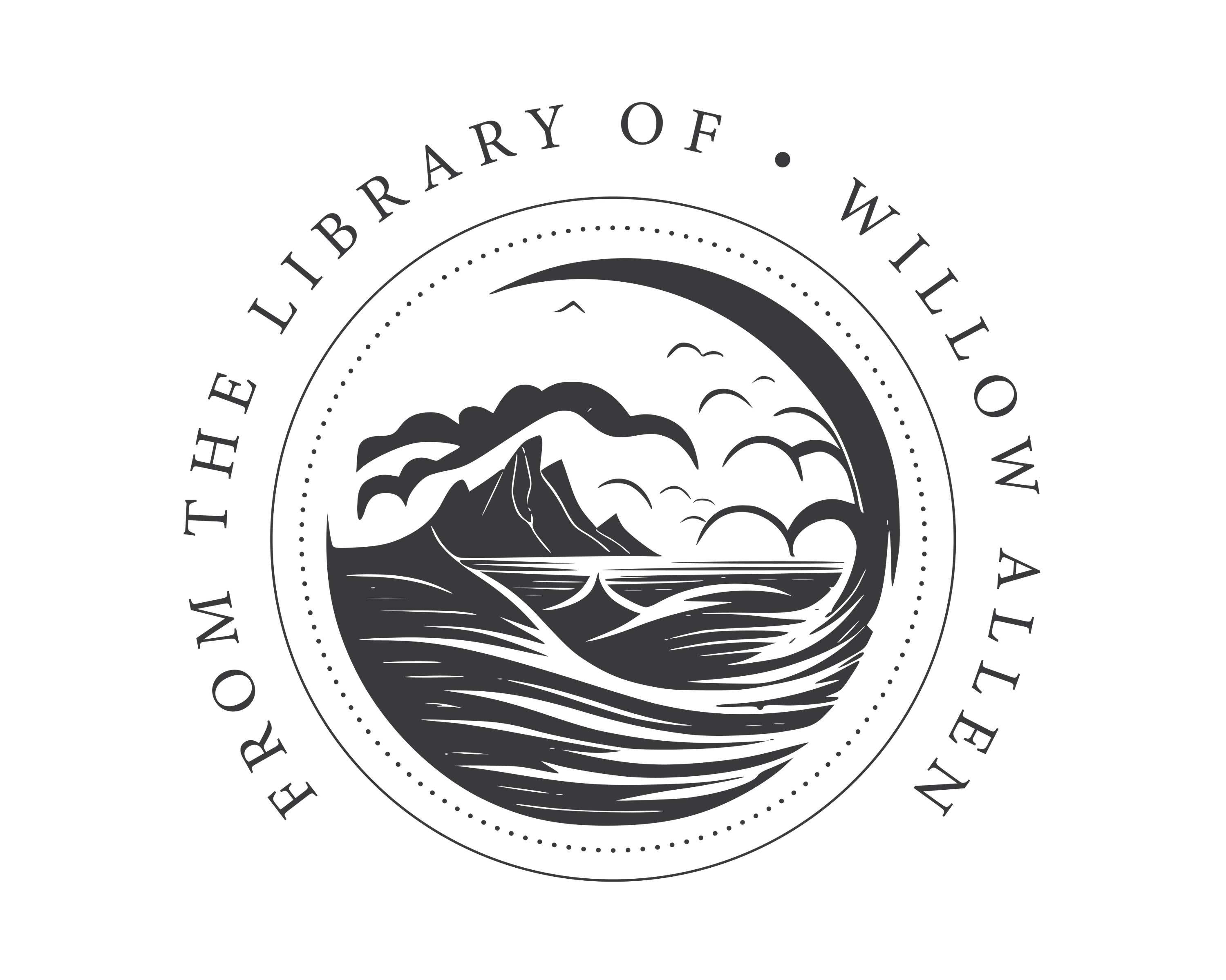 Beach Custom Name Book Stamp - JL-BEACH12