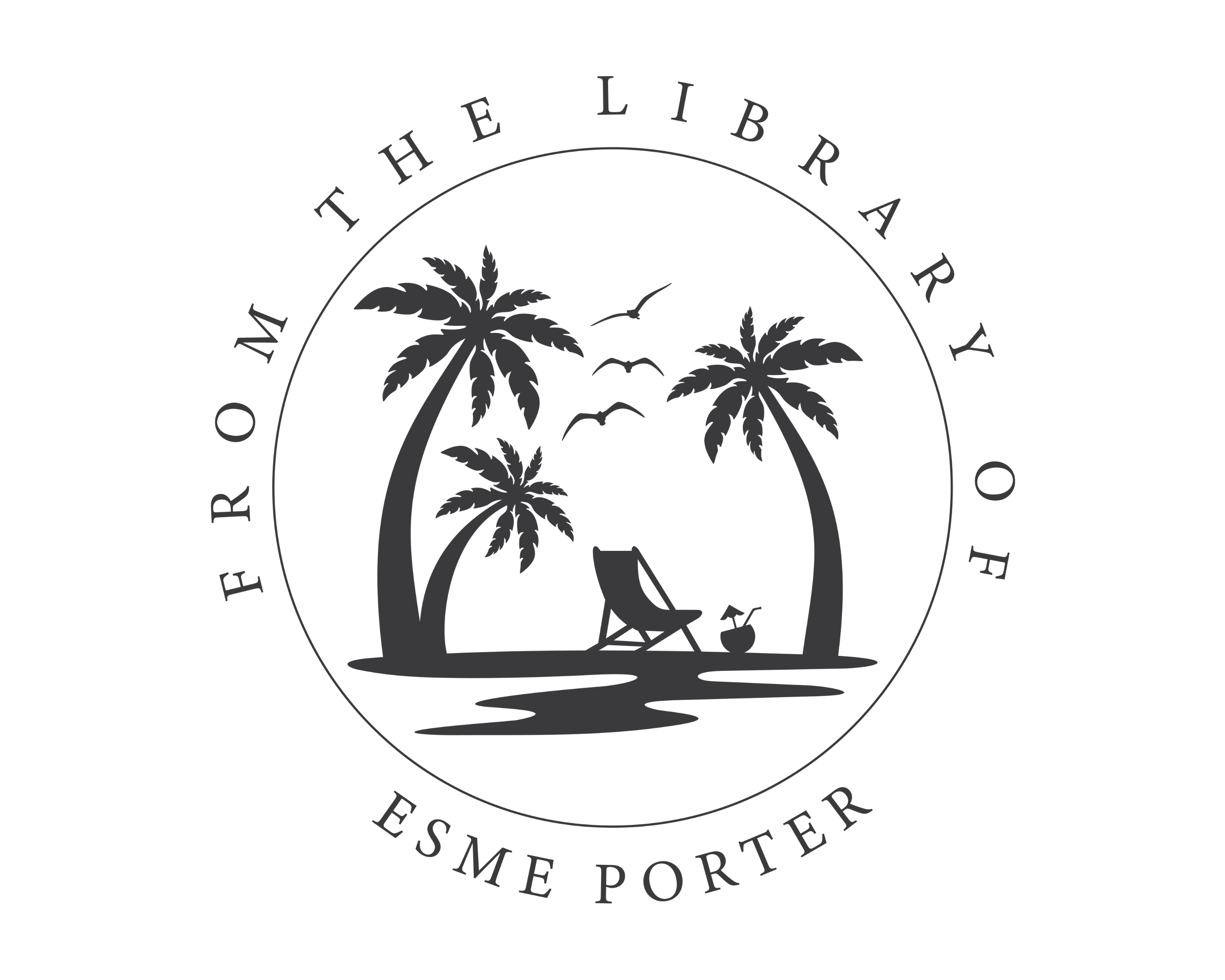 Beach Custom Name Book Stamp - JL-BEACH15