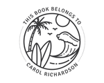 Load image into Gallery viewer, Beach Custom Name Book Stamp - JL-BEACH1
