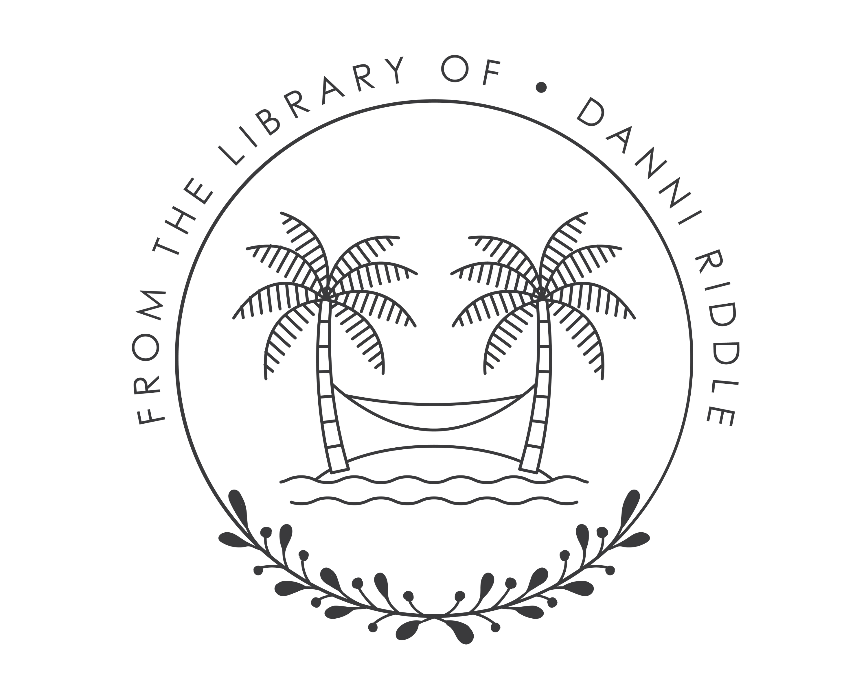 Beach Custom Name Book Stamp - JL-BEACH5