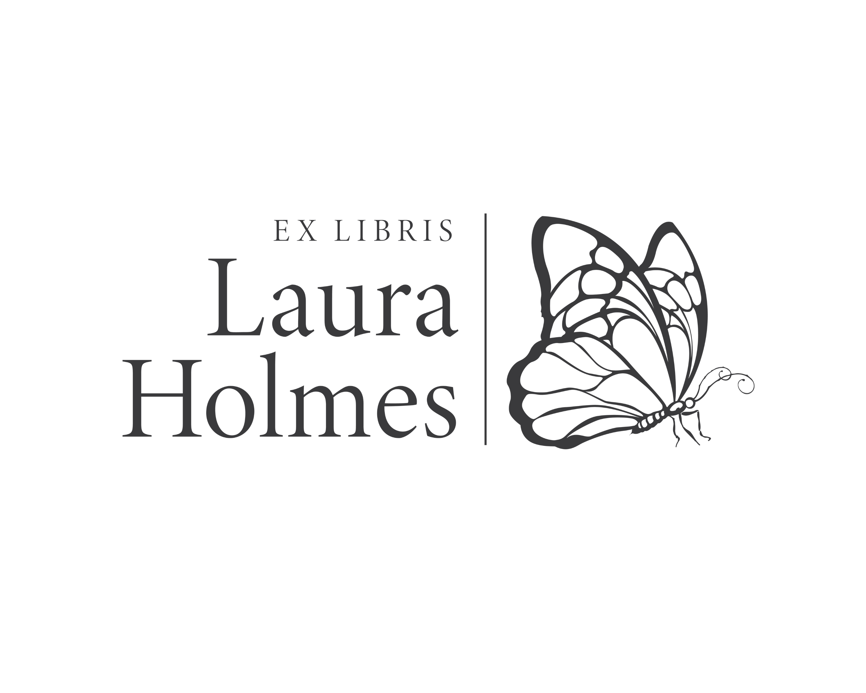 Butterfly Custom Name Book Stamp - JL-BF7