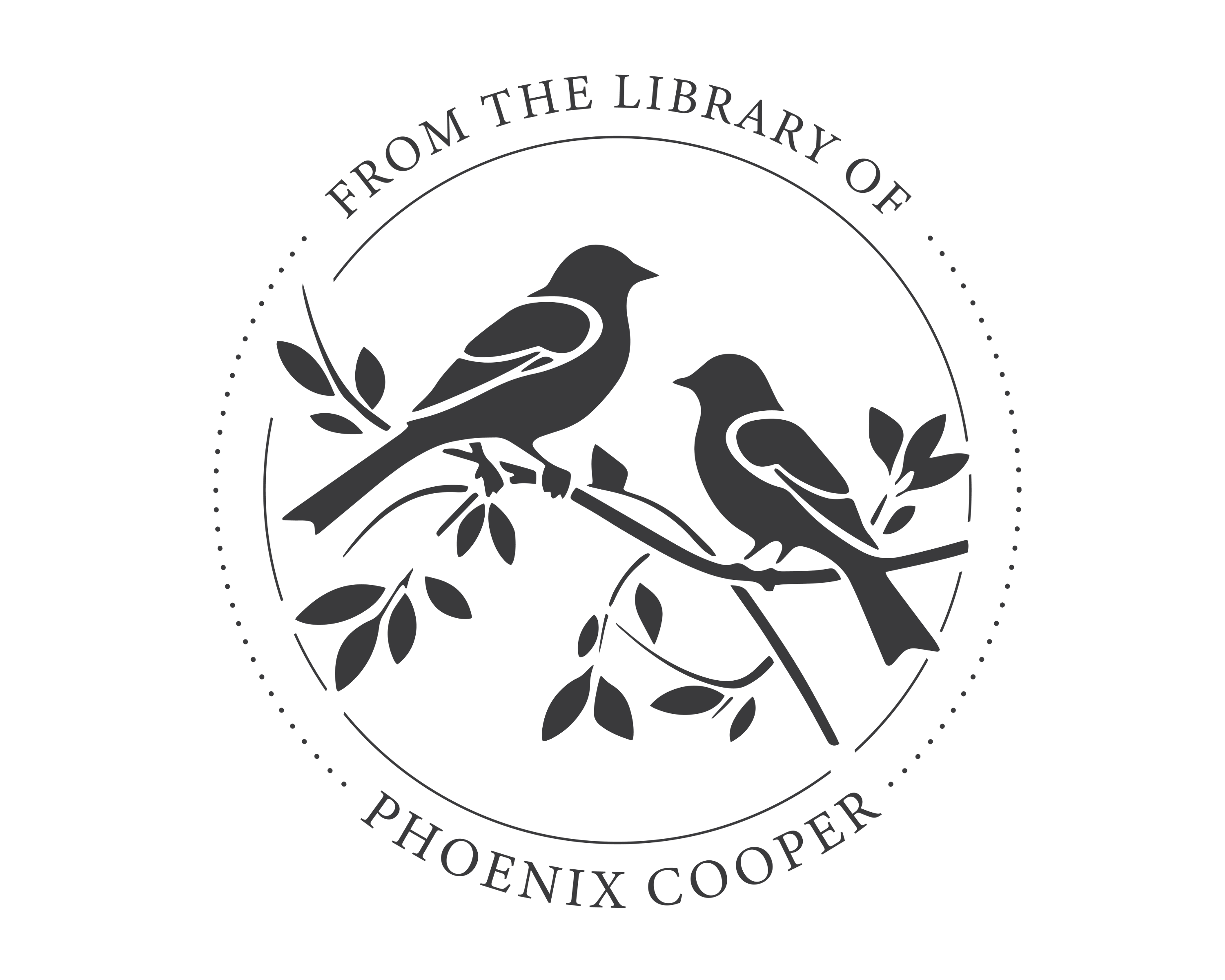 Birds Custom Name Book Stamp - JL-BIRD5