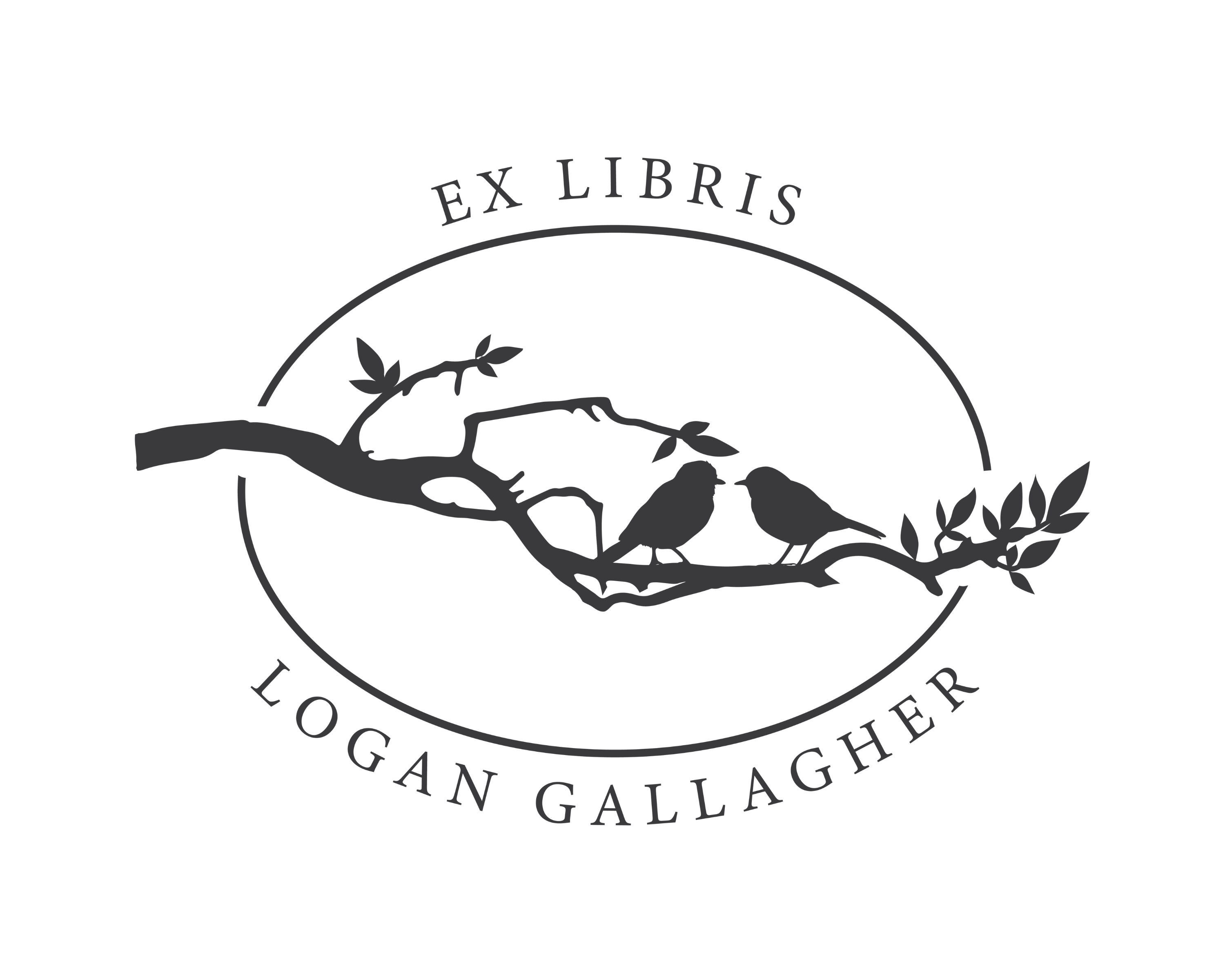 Birds Custom Name Book Stamp - JL-BIRD6