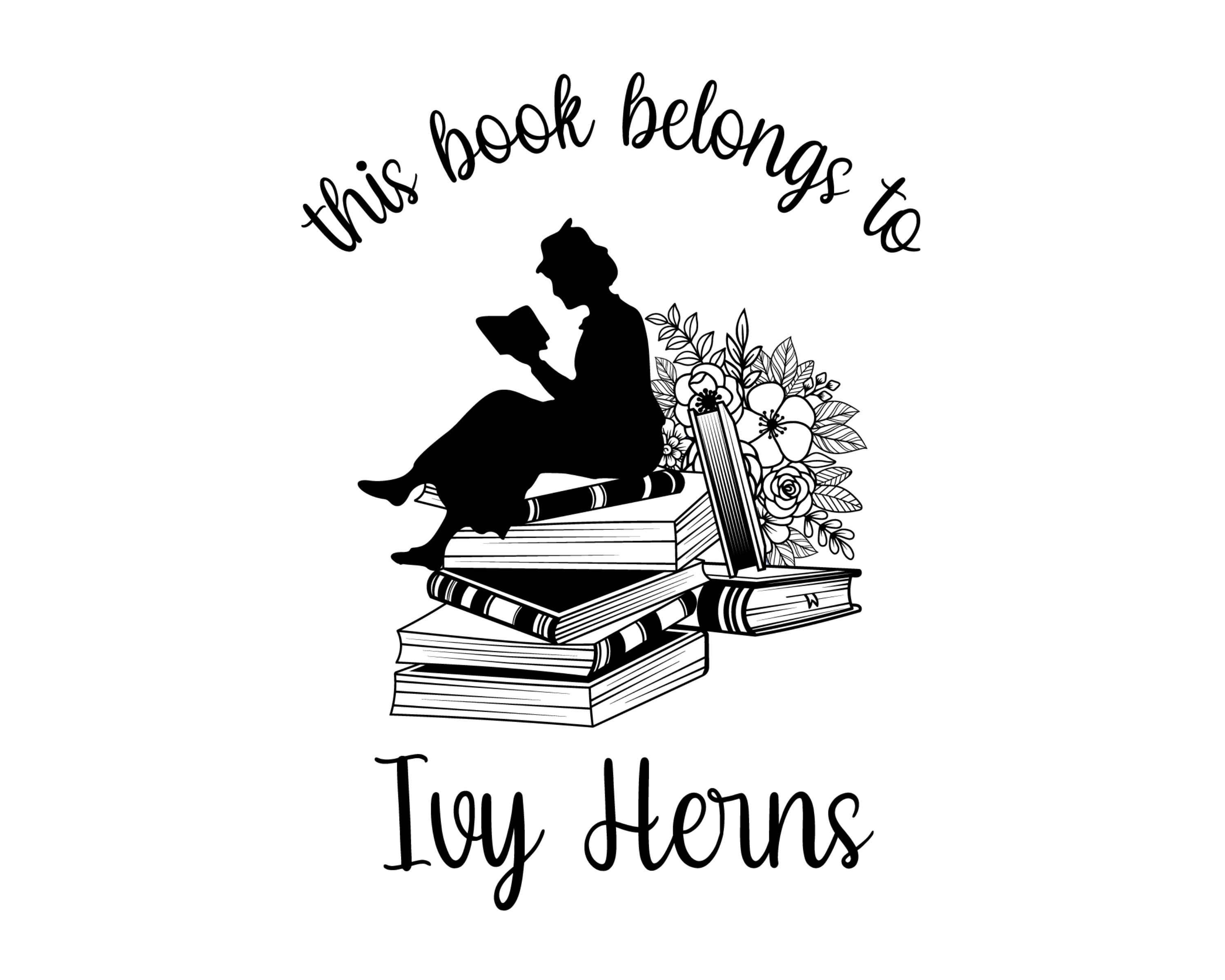 Girl Custom Name Book Stamp - JL-Book13